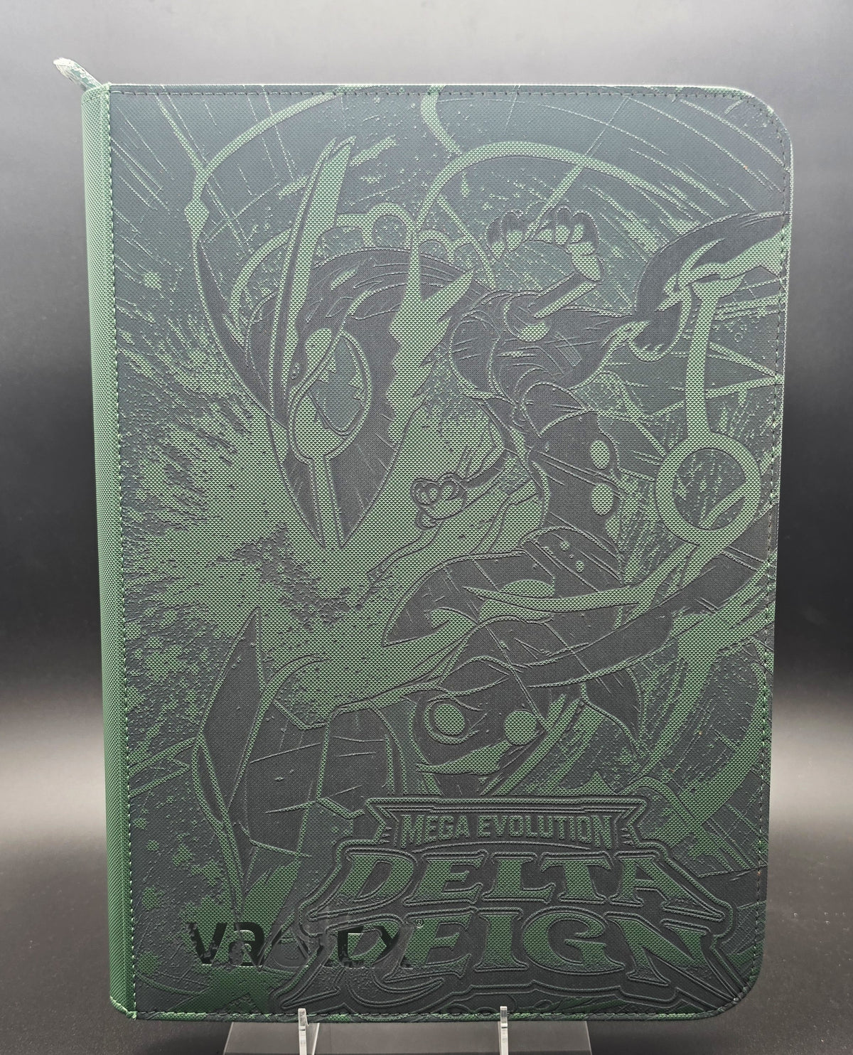 Mega Rayquaza Delta Reign Engraved Pokemon Binder | Pikachu Design | Pokemon Trading Card Binder | TCG Collection Album