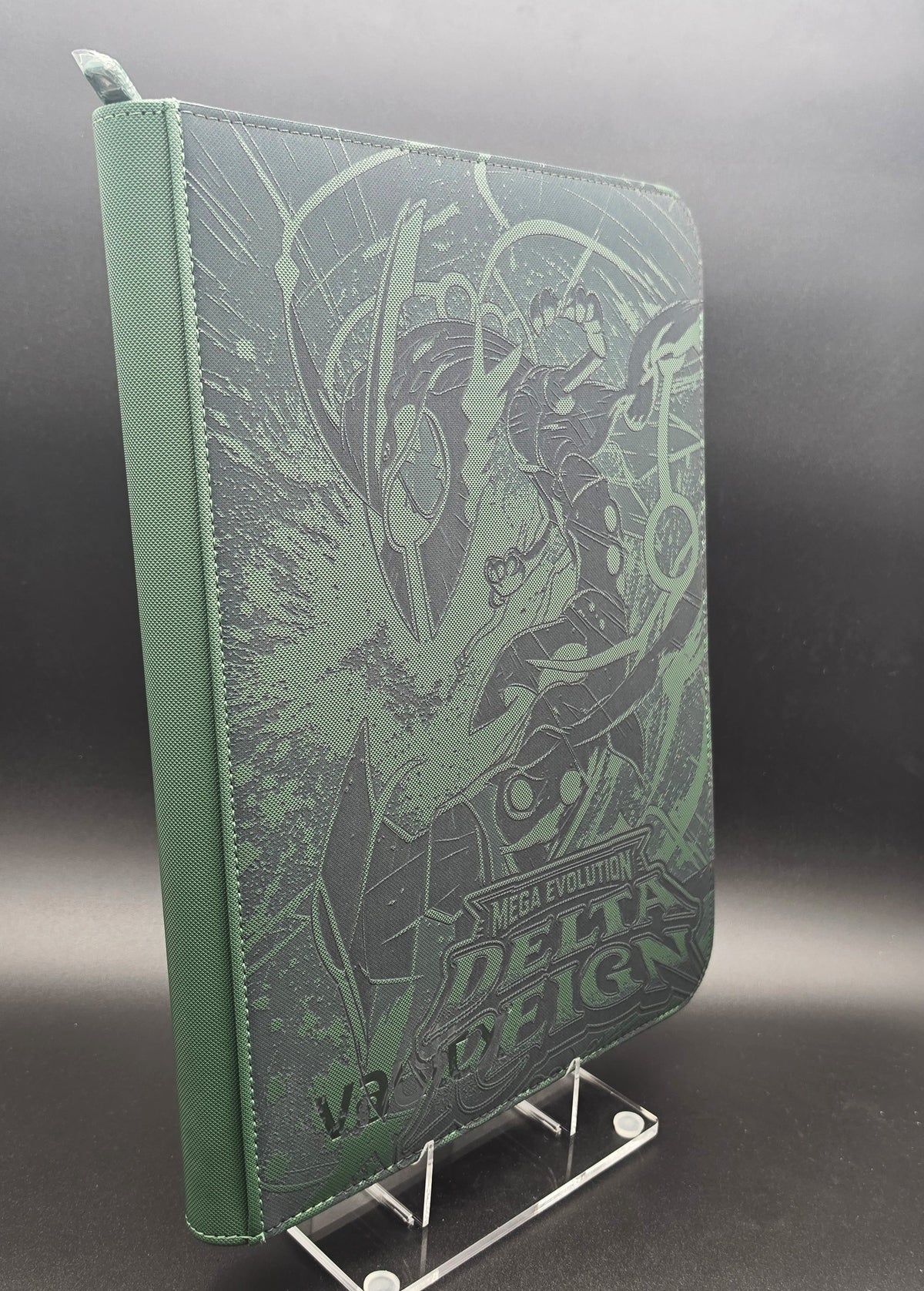 Mega Rayquaza Delta Reign Engraved Pokemon Binder | Pikachu Design | Pokemon Trading Card Binder | TCG Collection Album