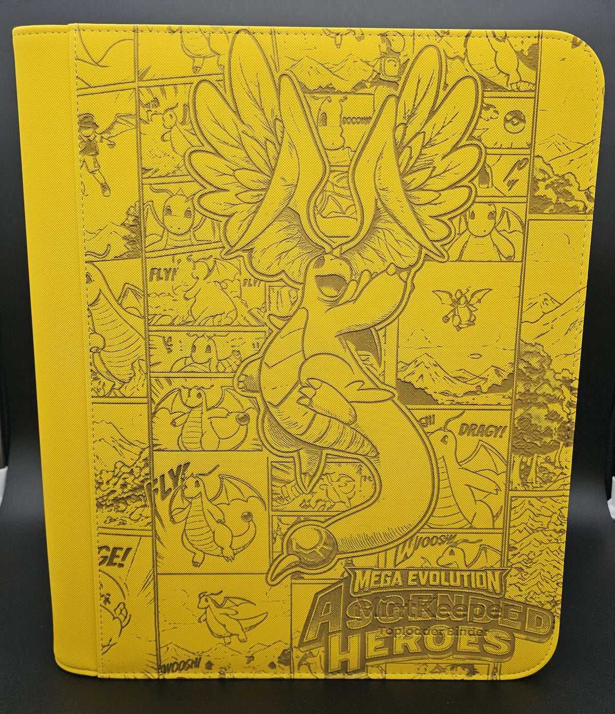 Ascended Heroes Dragonite Custom Engraved Pokemon Binder | Pikachu Design | Personalized Pokemon Trading Card Binder | TCG Collection Album