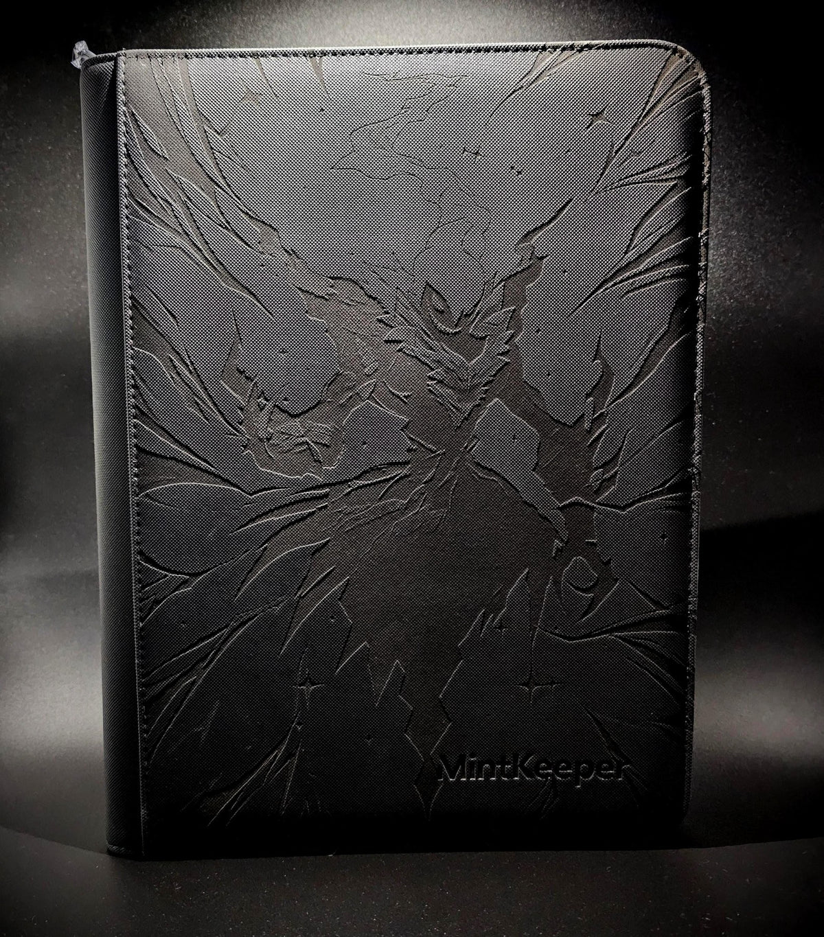 Darkrai Custom Engraved Pokemon Binder | Pitch Black Darkrai Painted Design | Personalized Pokemon Trading Card Binder TCG Collection Album