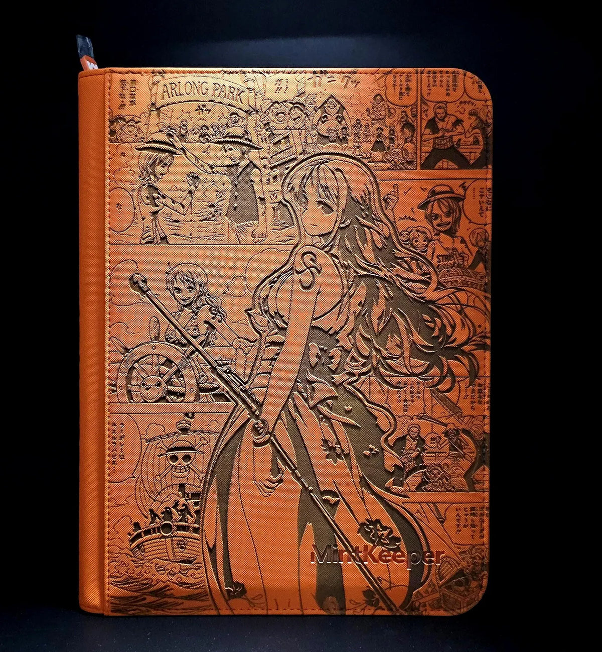 Nami Custom Engraved One Piece Binder | 9 Pocket Mintkeeper Binder | Luffy Zoro | One Piece TCG Trading Card Binder | Collection Album