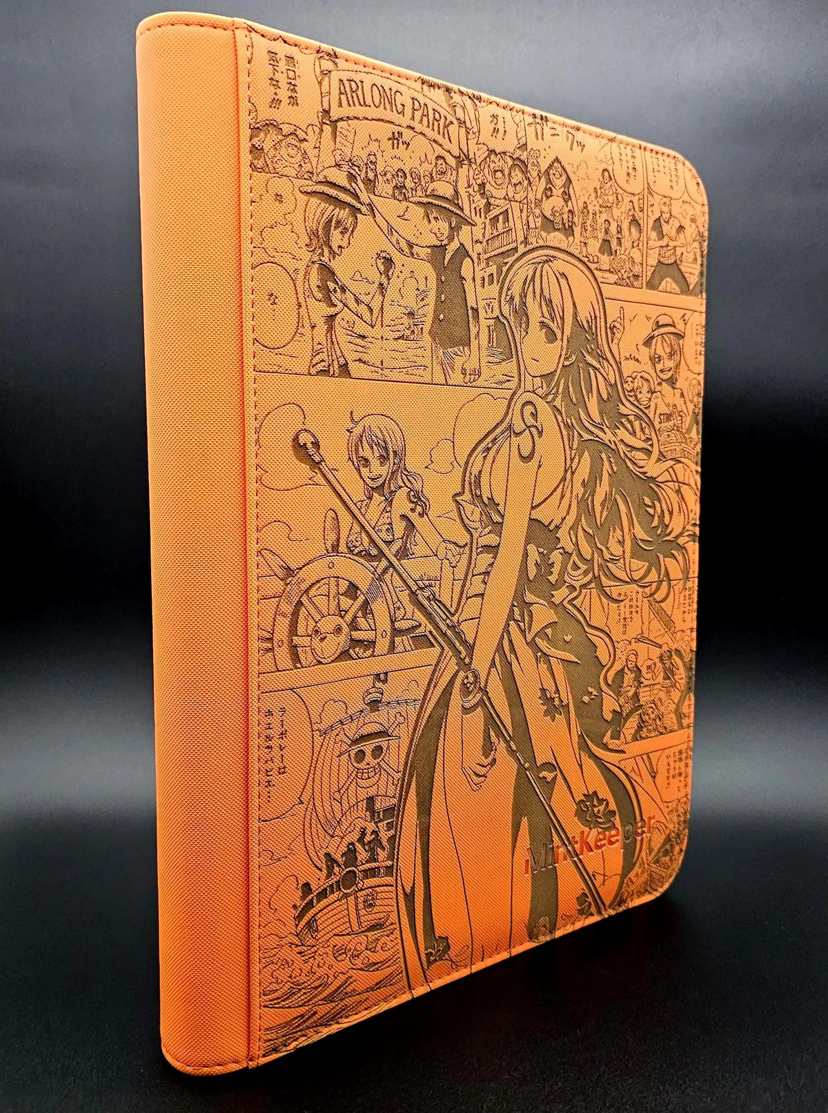 Nami Custom Engraved One Piece Binder | 9 Pocket Mintkeeper Binder | Luffy Zoro | One Piece TCG Trading Card Binder | Collection Album