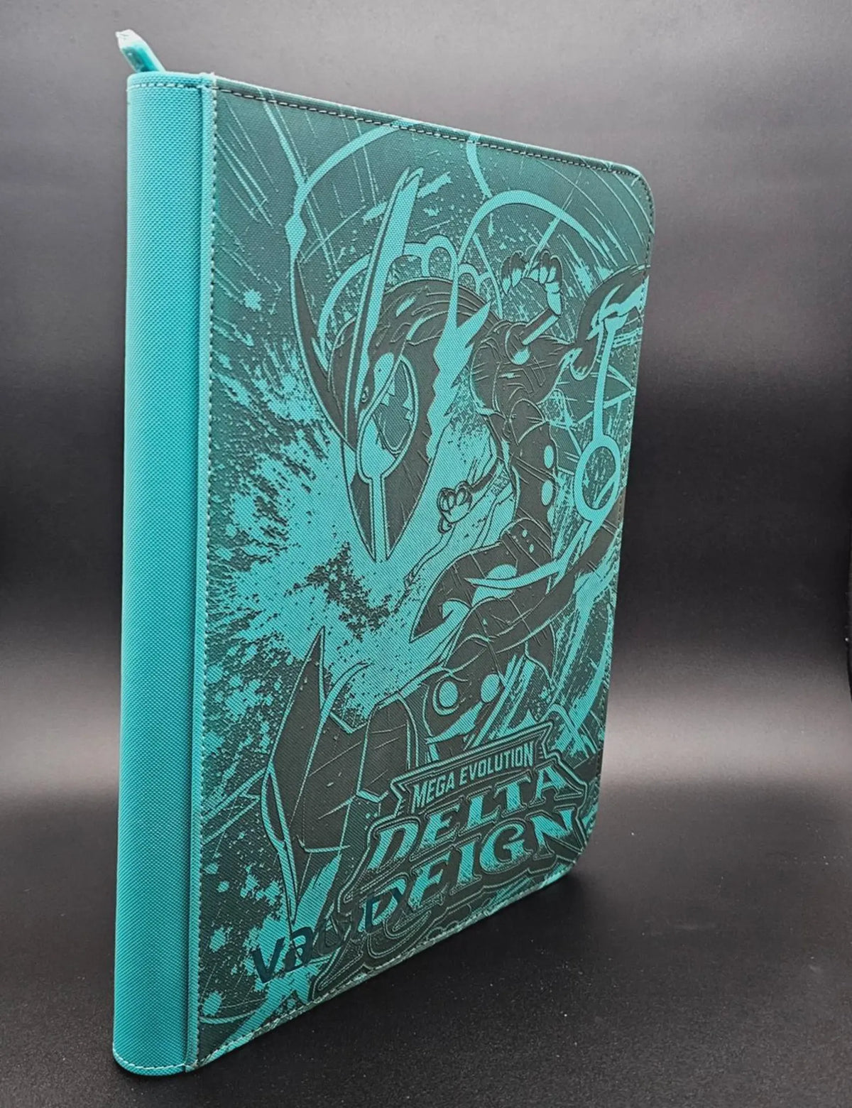 Mega Rayquaza Delta Reign Engraved Pokemon Binder | Pikachu Design | Pokemon Trading Card Binder | TCG Collection Album
