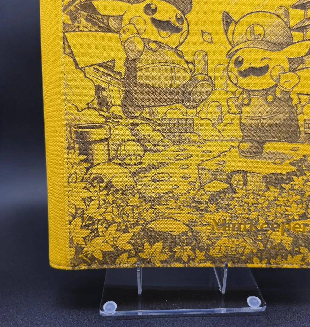 Mario Luigi Pikachu Custom Engraved Pokemon Binder | Personalized Pokemon Trading Card Binder | TCG Collection Album