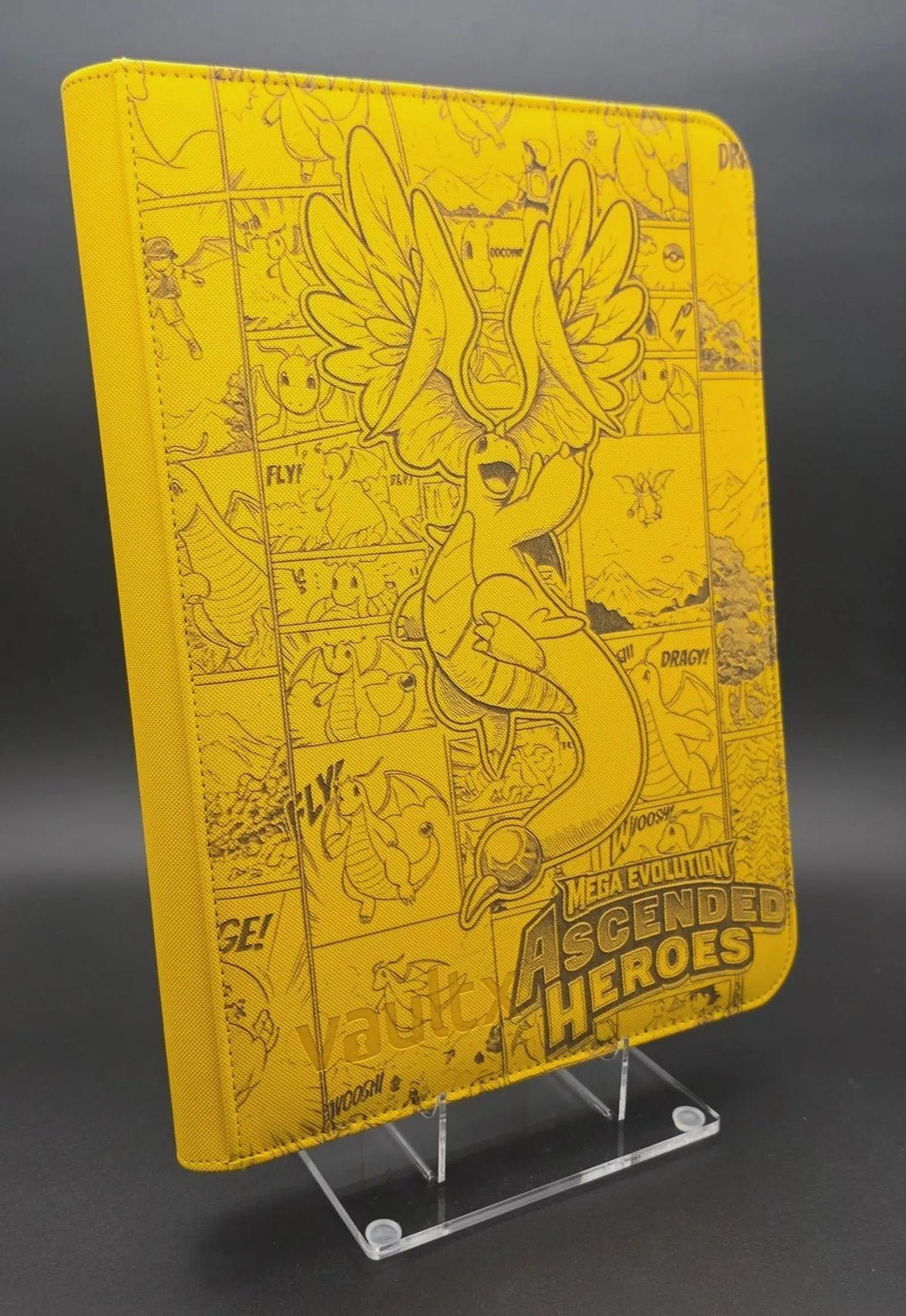 Ascended Heroes Dragonite Custom Engraved Pokemon Binder | Pikachu Design | Personalized Pokemon Trading Card Binder | TCG Collection Album