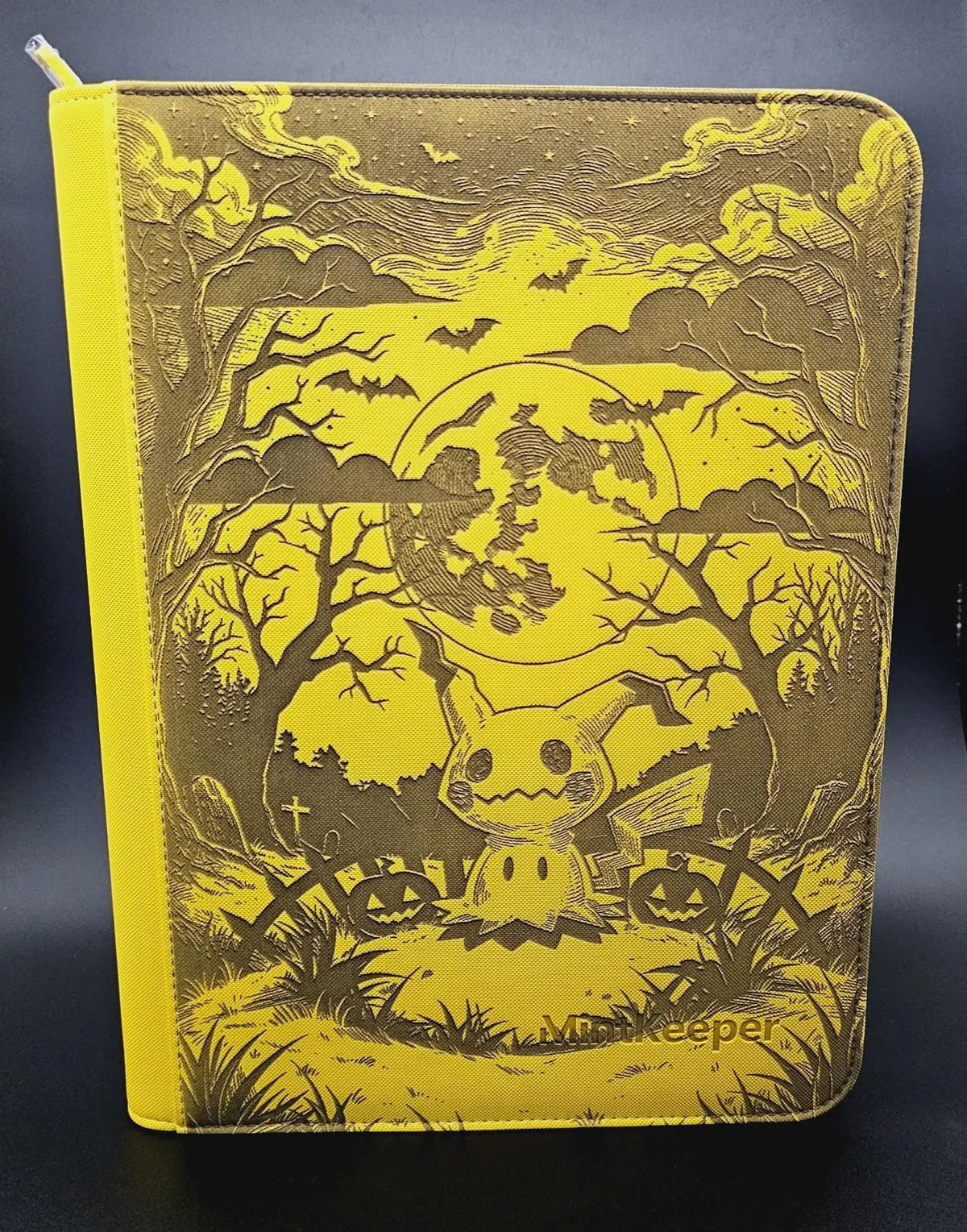 Mimikyu Custom Engraved Pokemon Binder | 9 Pocket Pikachu Design | Personalized Pokemon Trading Card Binder | TCG Collection Album