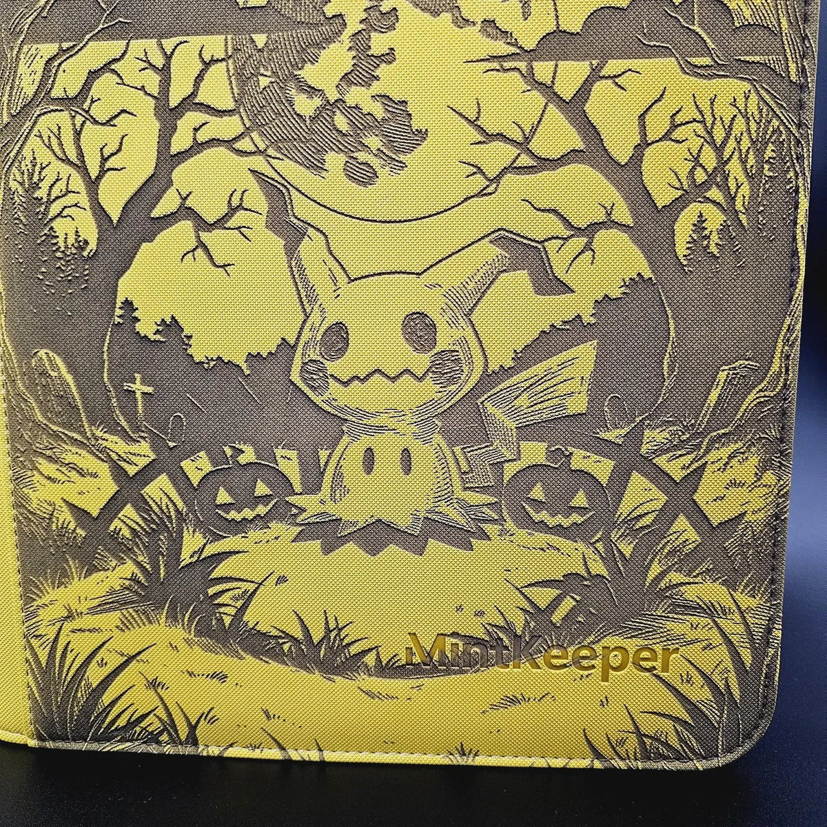 Mimikyu Custom Engraved Pokemon Binder | 9 Pocket Pikachu Design | Personalized Pokemon Trading Card Binder | TCG Collection Album