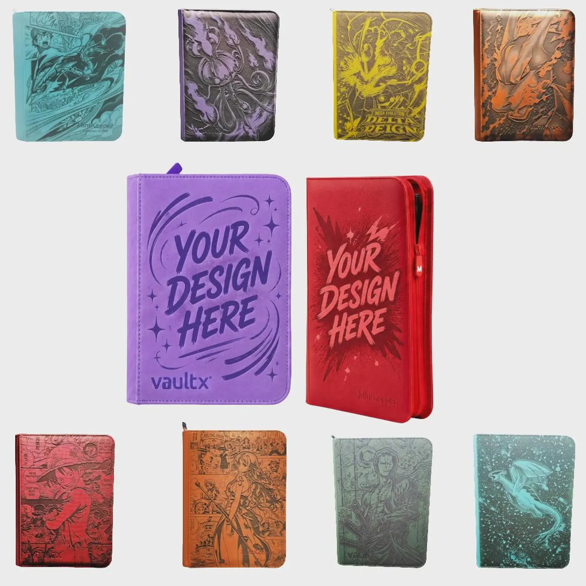 Custom Engraved TCG Binder (Front & Rear) | Pokemon One Piece Naruto Gundam Dragon Ball | Personalized Card Binder | TCG Collection Album