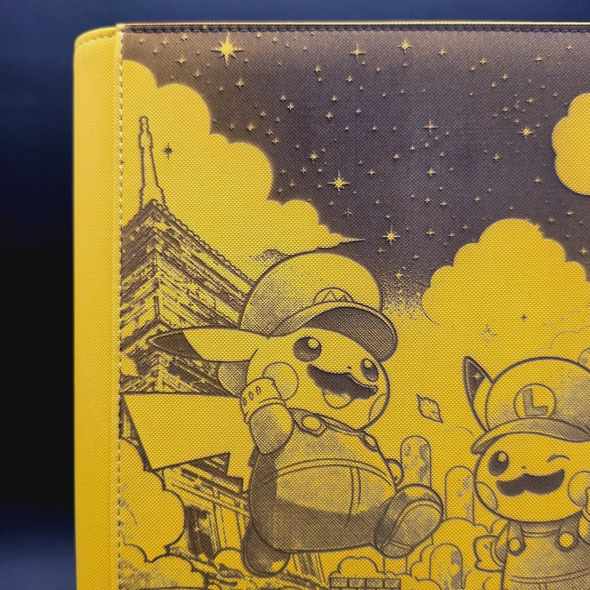 Mario Luigi Pikachu Custom Engraved Pokemon Binder | Personalized Pokemon Trading Card Binder | TCG Collection Album