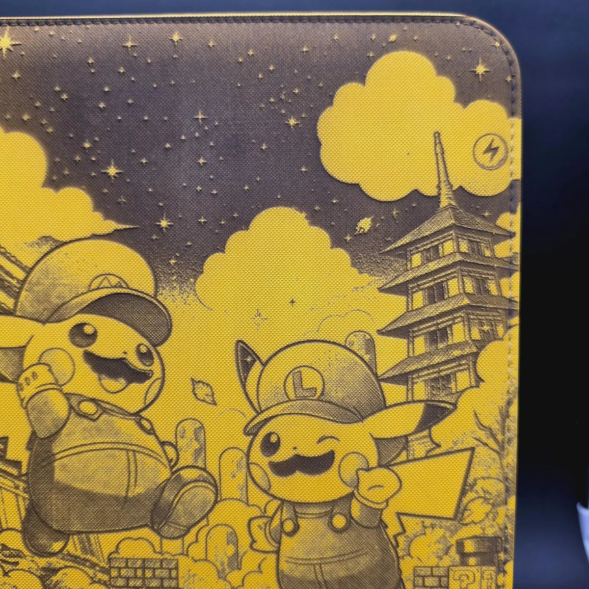 Mario Luigi Pikachu Custom Engraved Pokemon Binder | Personalized Pokemon Trading Card Binder | TCG Collection Album