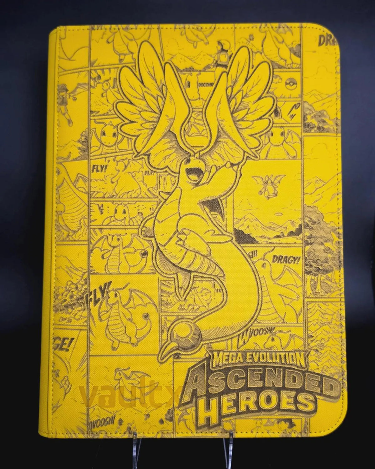 Ascended Heroes Dragonite Custom Engraved Pokemon Binder | Pikachu Design | Personalized Pokemon Trading Card Binder | TCG Collection Album