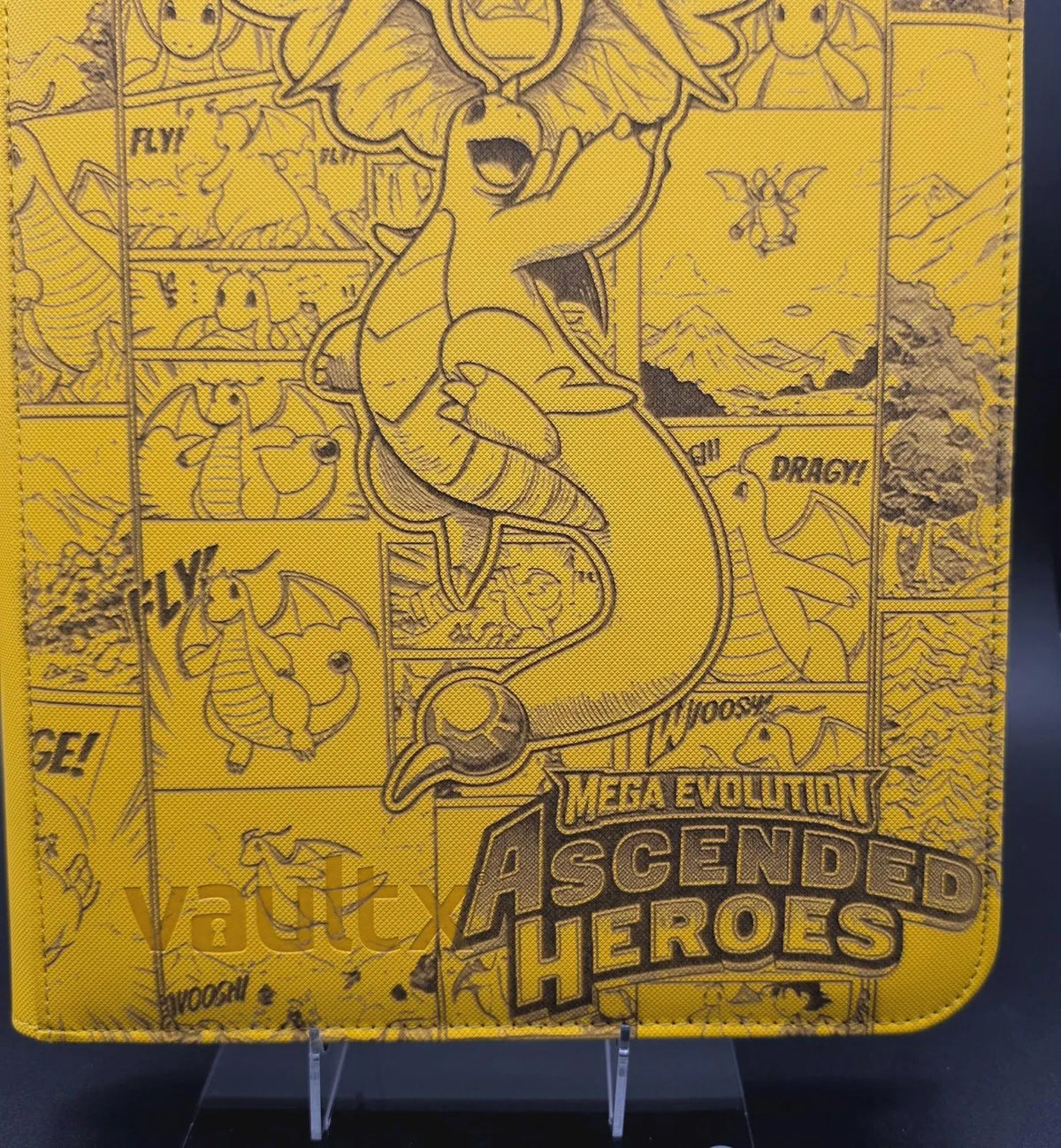 Ascended Heroes Dragonite Custom Engraved Pokemon Binder | Pikachu Design | Personalized Pokemon Trading Card Binder | TCG Collection Album