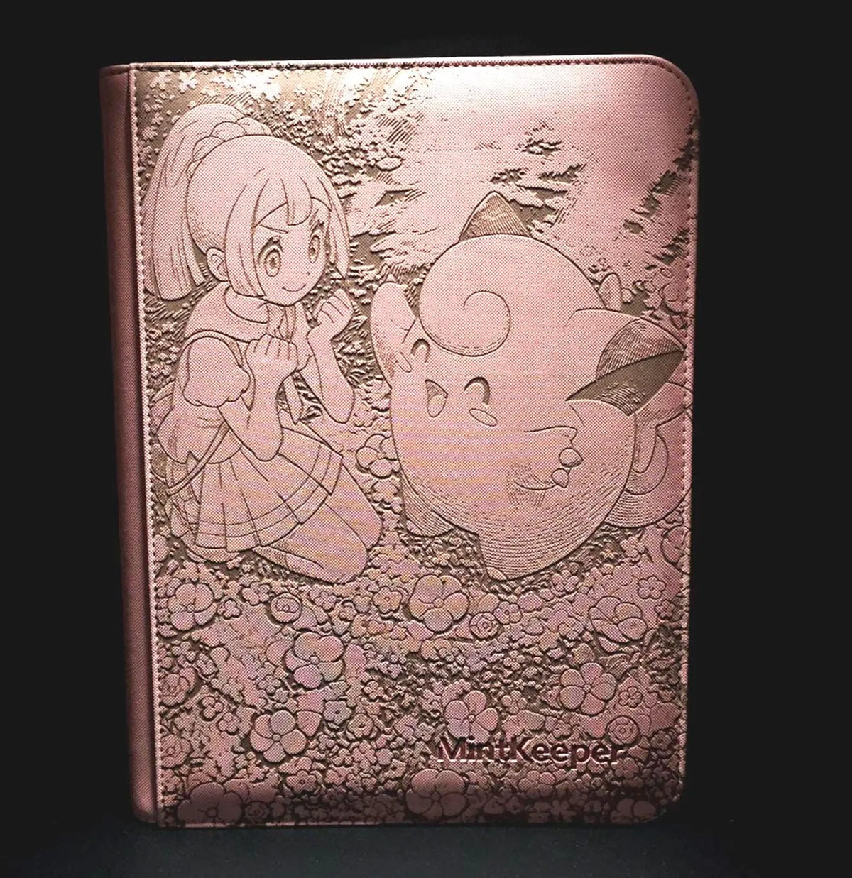 Lillie's Clefairy 184/159 Custom Engraved Pokemon Binder | Pokemon Trading Card Binder | Personalized TCG Collection Album