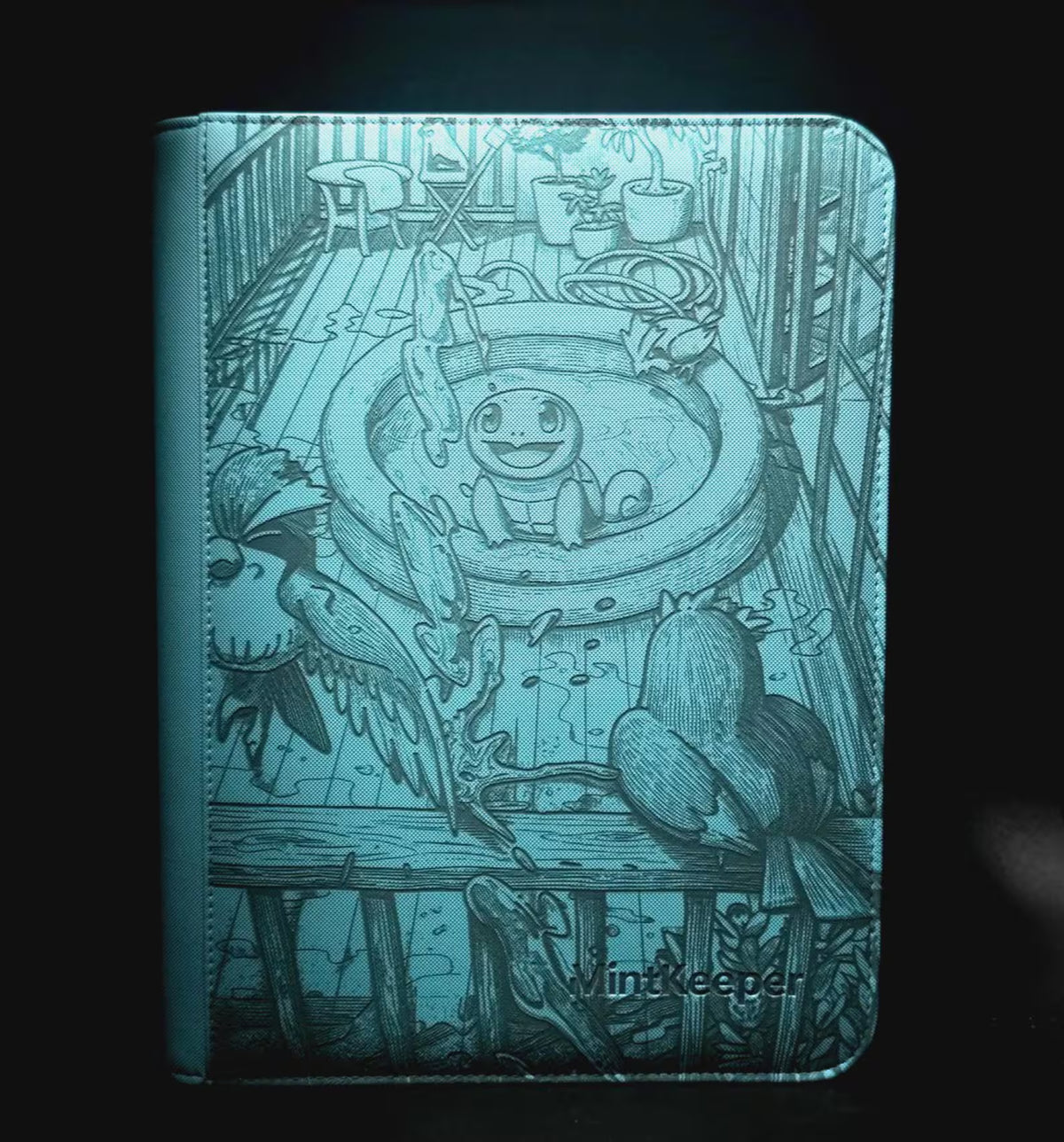 Squirtle Custom Engraved Pokemon Binder | Pikachu Pidgey | Personalized Pokemon Trading Card Binder | TCG Collection Album