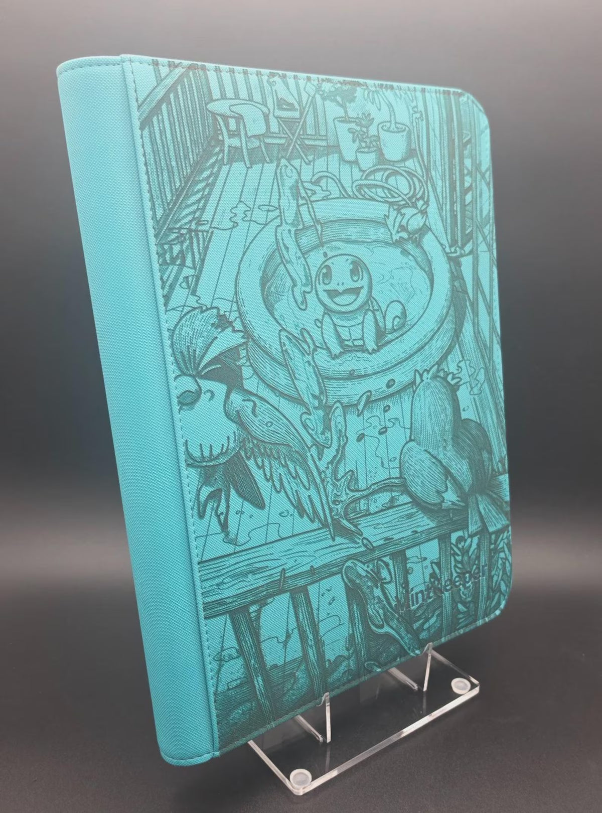 Squirtle Custom Engraved Pokemon Binder | Pikachu Pidgey | Personalized Pokemon Trading Card Binder | TCG Collection Album