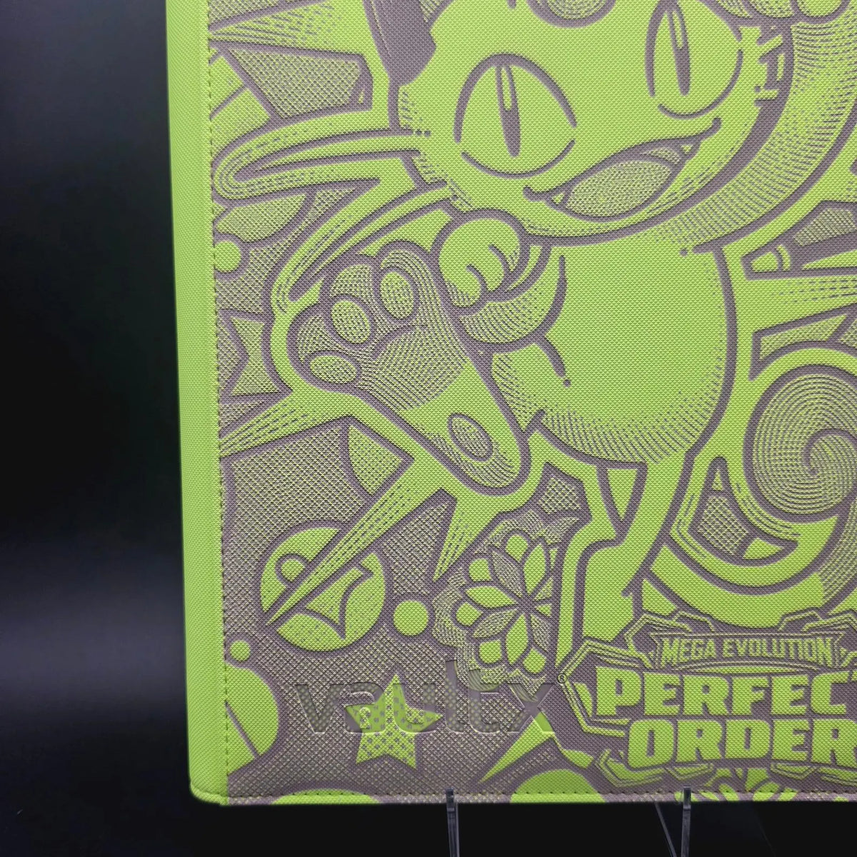 Perfect Order Meowth Engraved Pokemon Binder | Pikachu Design | Pokemon Trading Card Binder | TCG Collection Album
