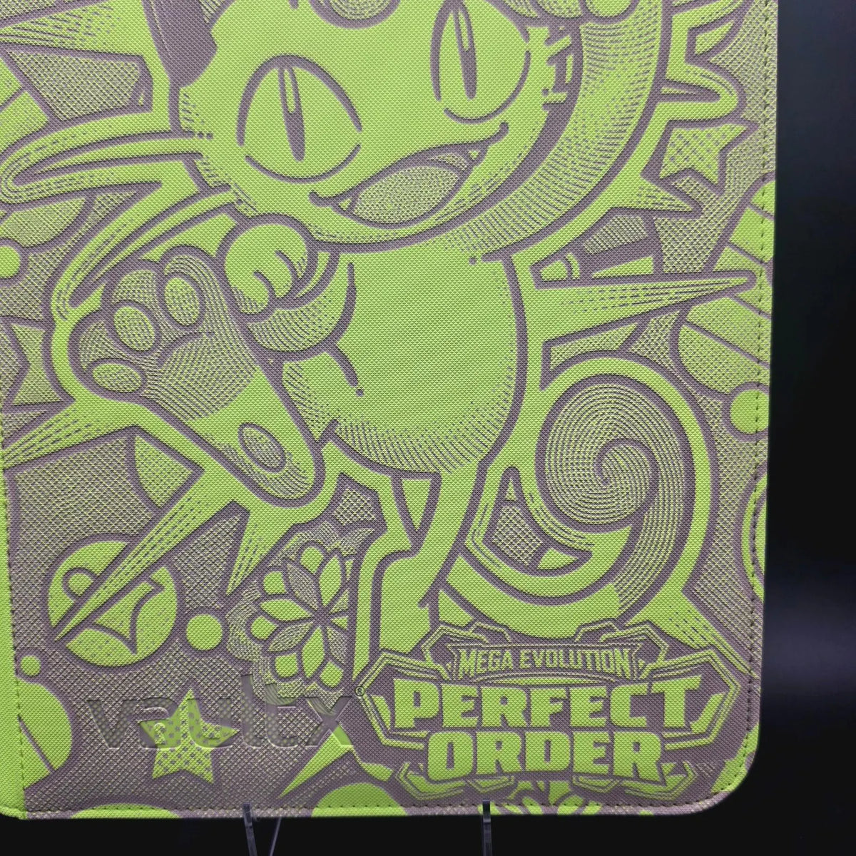 Perfect Order Meowth Engraved Pokemon Binder | Pikachu Design | Pokemon Trading Card Binder | TCG Collection Album