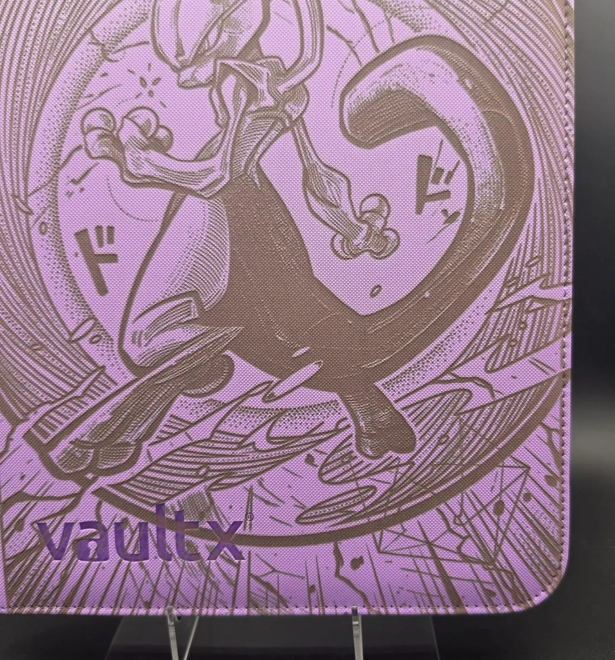 Mewtwo Engraved Pokemon Binder | Cute Mew Pikachu Charizard Design | Pokemon Trading Card Binder | TCG Collection Album