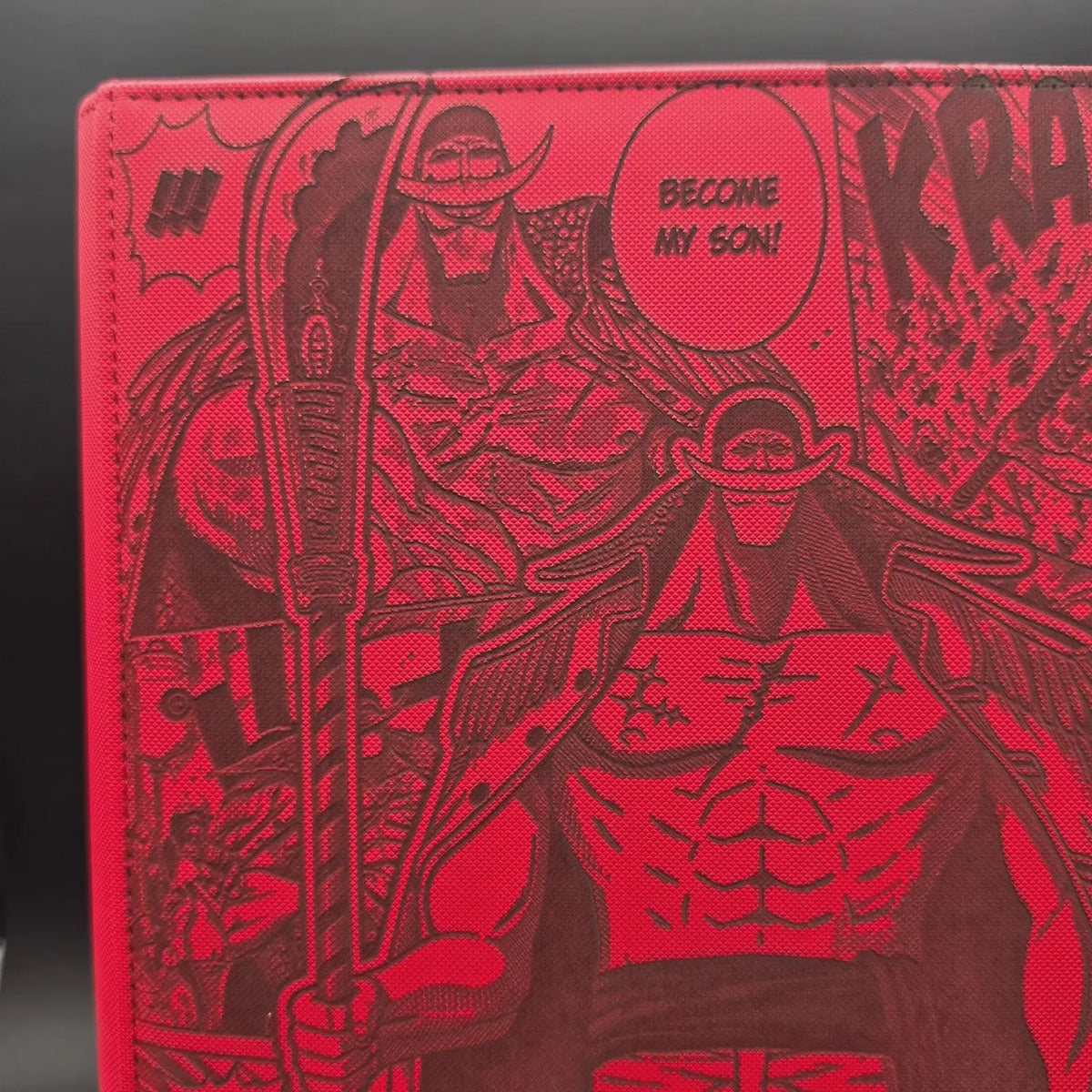One Piece Whitebeard Engraved Binder | Luffy Zoro Nami Sanji Roger | One Piece TCG Trading Card Binder | Card Collection Album