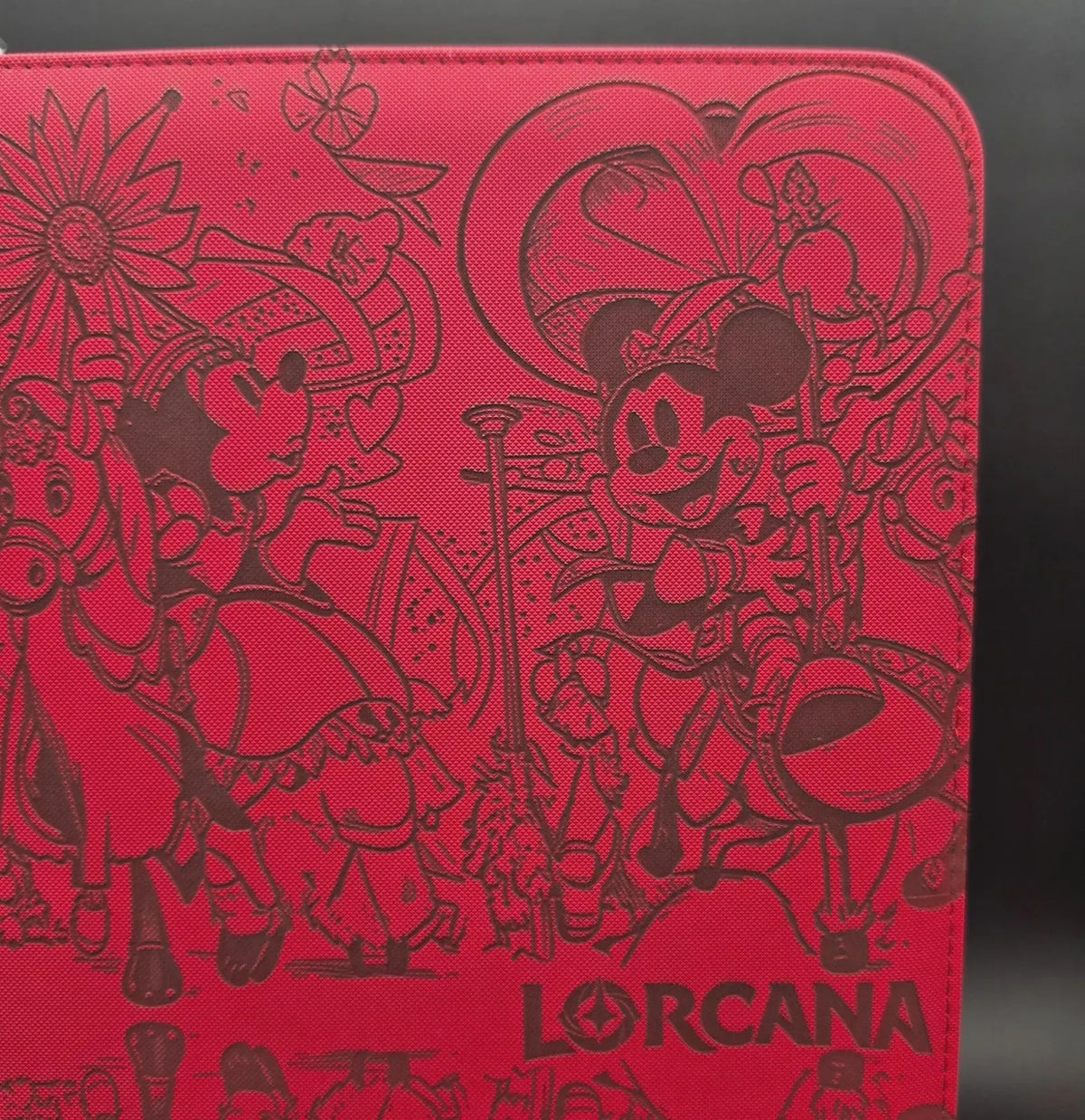 Disney Lorcana Engraved Binder | Mickey Minnie Buzz Lightyear TCG Binder | Disney Trading Card Binder | Lorcana Card Collection Album