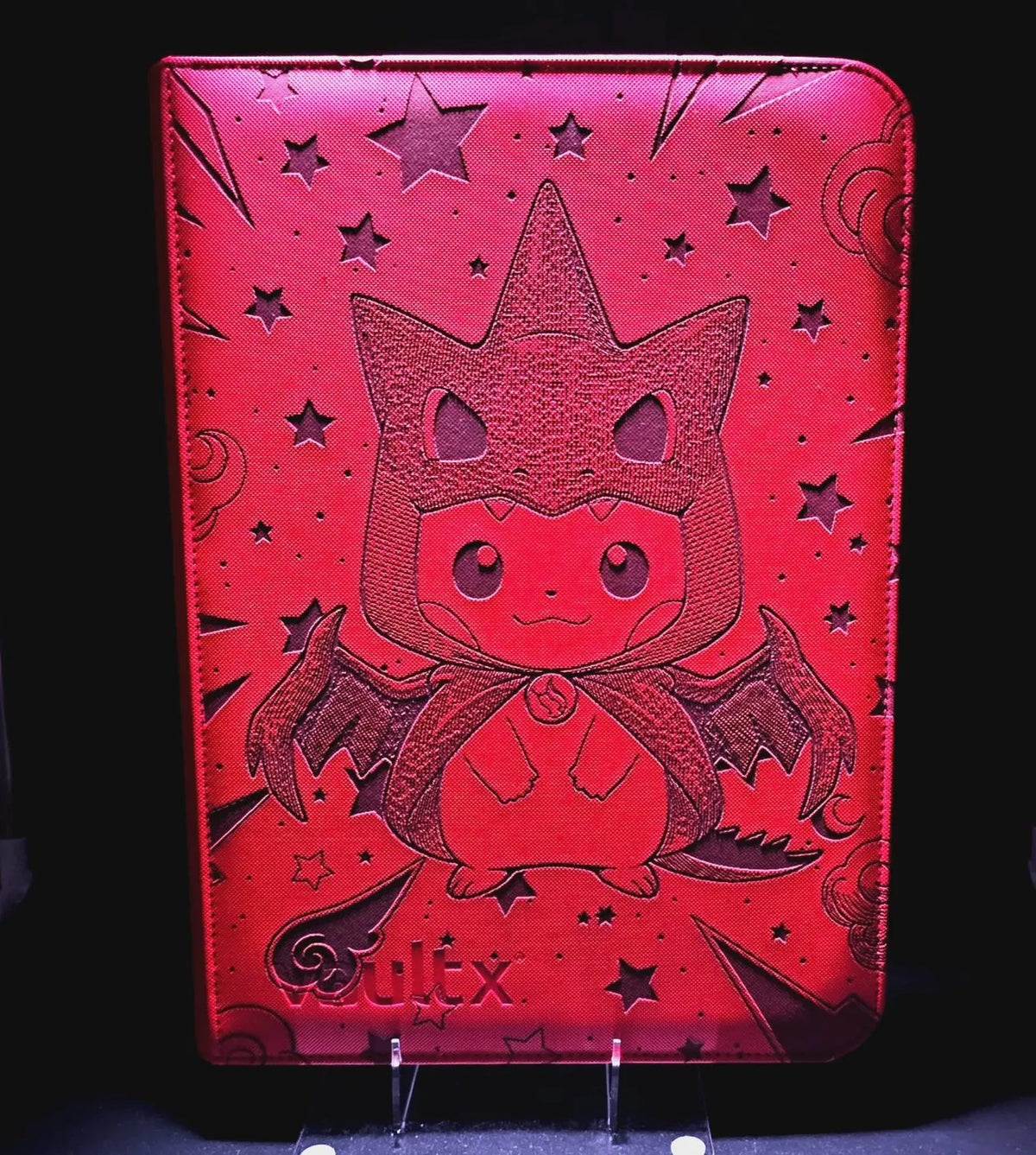 Poncho Charizard Pikachu Engraved Pokemon Binder | Squirtle Eevee | Pokemon Trading Card Binder | TCG Collection Album