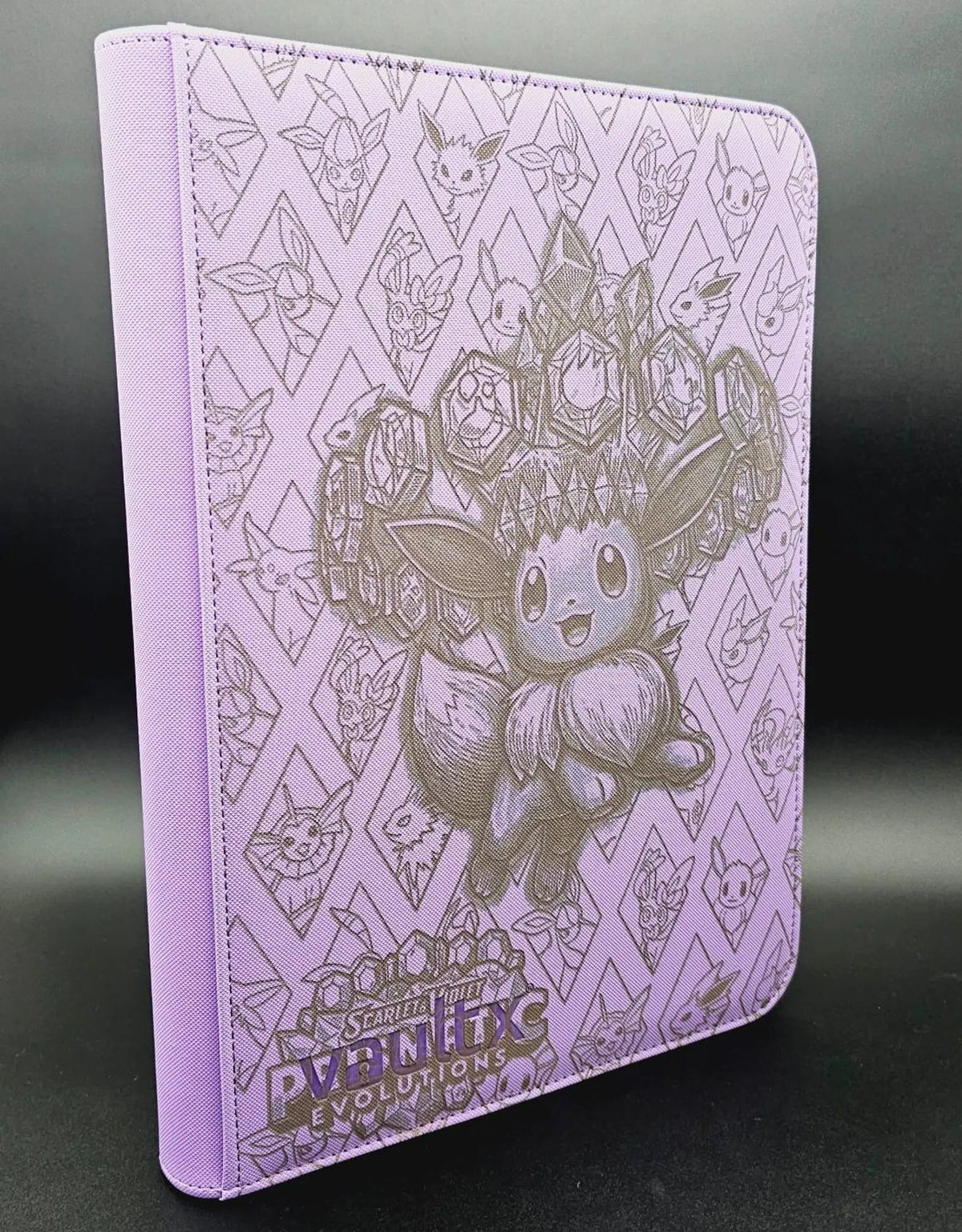 Prismatic Evolutions Engraved Pokemon Binder | Eevee Master Set Binder | Pokemon Trading Card Binder | TCG Collection Album
