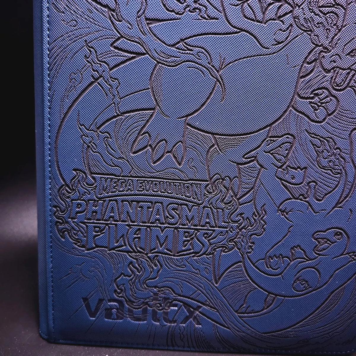 Phantasmal Flames Engraved Pokemon Binder | Charizard Master Set Binder | Pokemon Trading Card Binder | TCG Collection Album