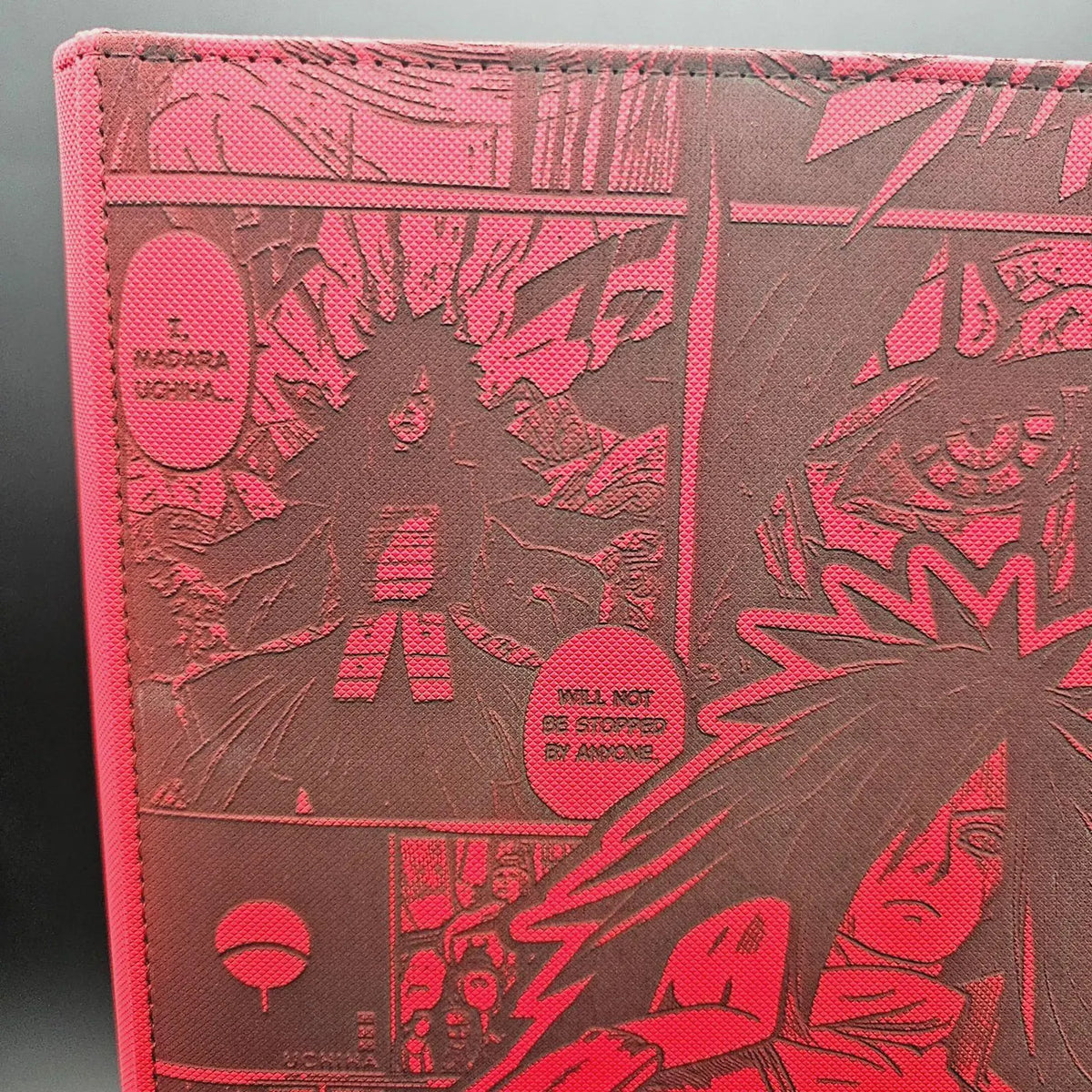 Madara Engraved Anime Binder | Naruto Akatsuki Sasuke Itachi | Anime Trading Card Binder | TCG Collection Album