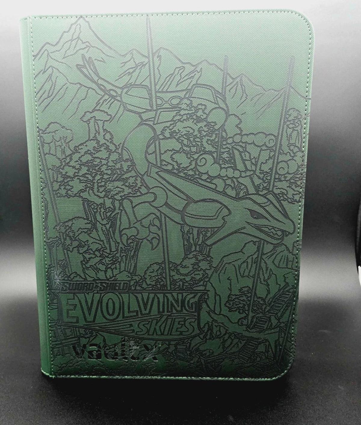 Evolving Skies Engraved Pokemon Binder | Umbreon Rayquaza Sylveon | Pokemon Trading Card Binder | TCG Collection Album