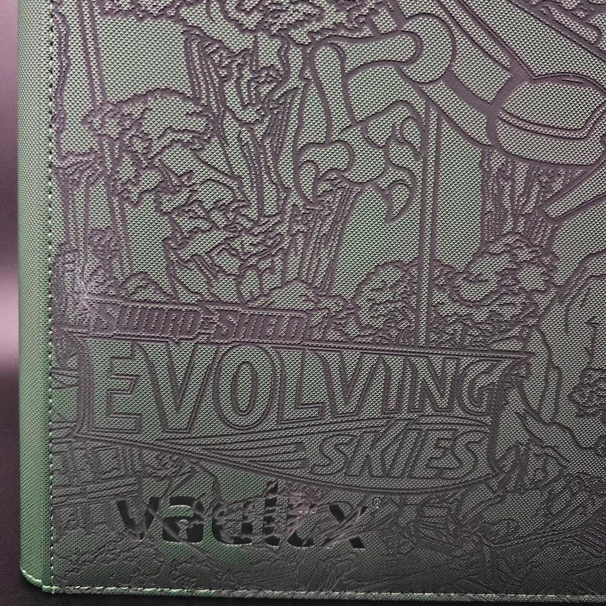 Evolving Skies Engraved Pokemon Binder | Umbreon Rayquaza Sylveon | Pokemon Trading Card Binder | TCG Collection Album
