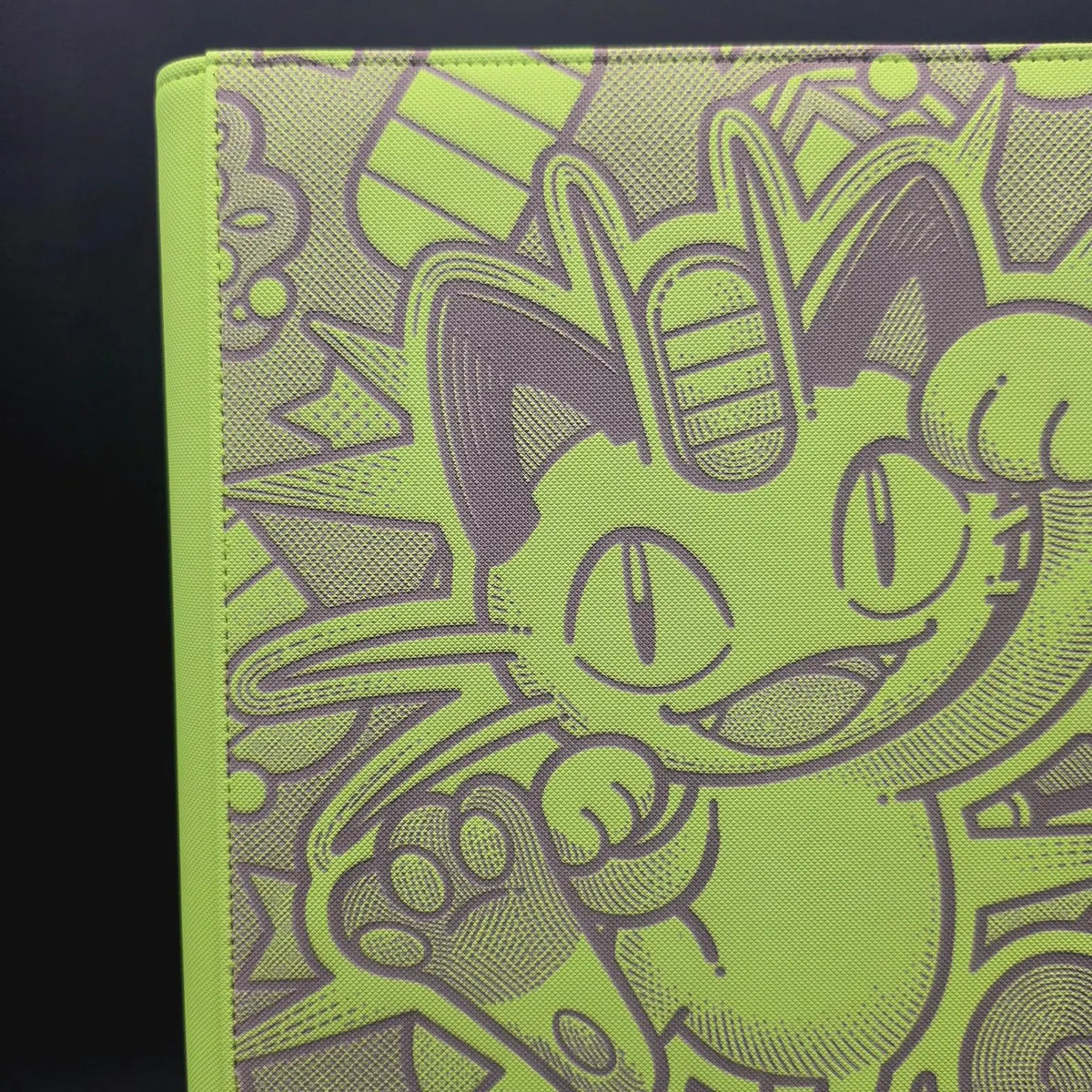 Perfect Order Meowth Engraved Pokemon Binder | Pikachu Design | Pokemon Trading Card Binder | TCG Collection Album