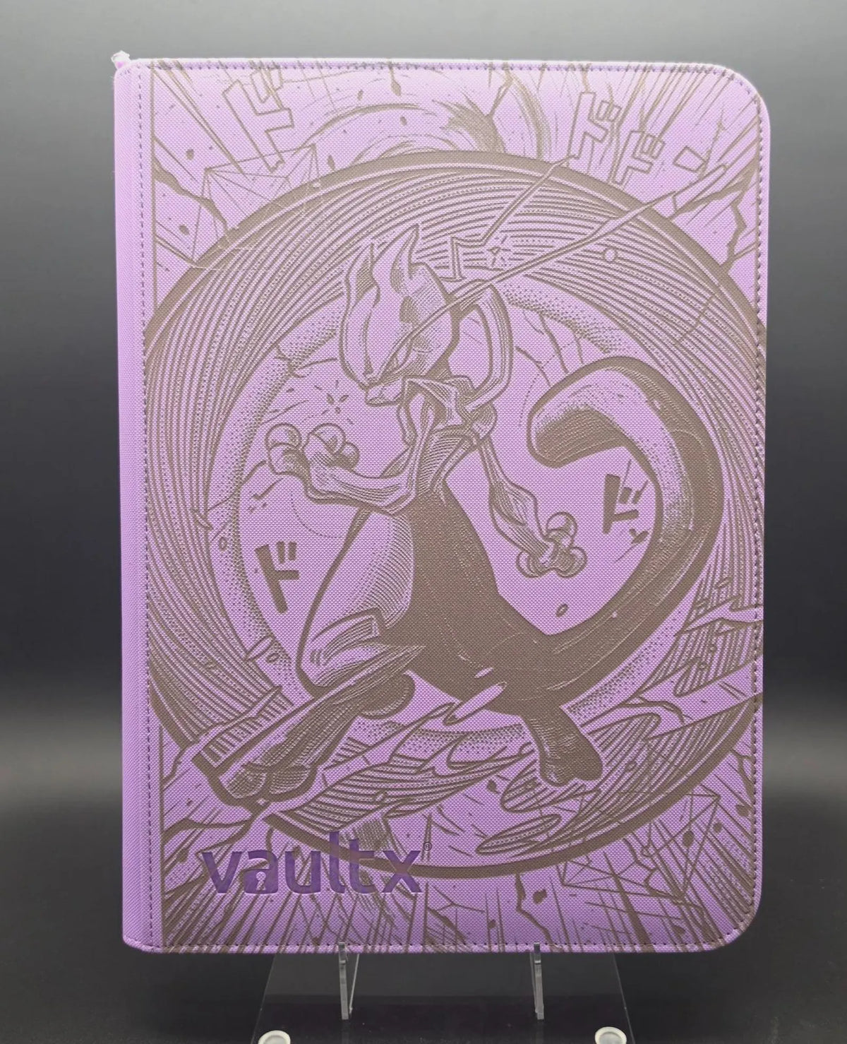 Mewtwo Engraved Pokemon Binder | Cute Mew Pikachu Charizard Design | Pokemon Trading Card Binder | TCG Collection Album