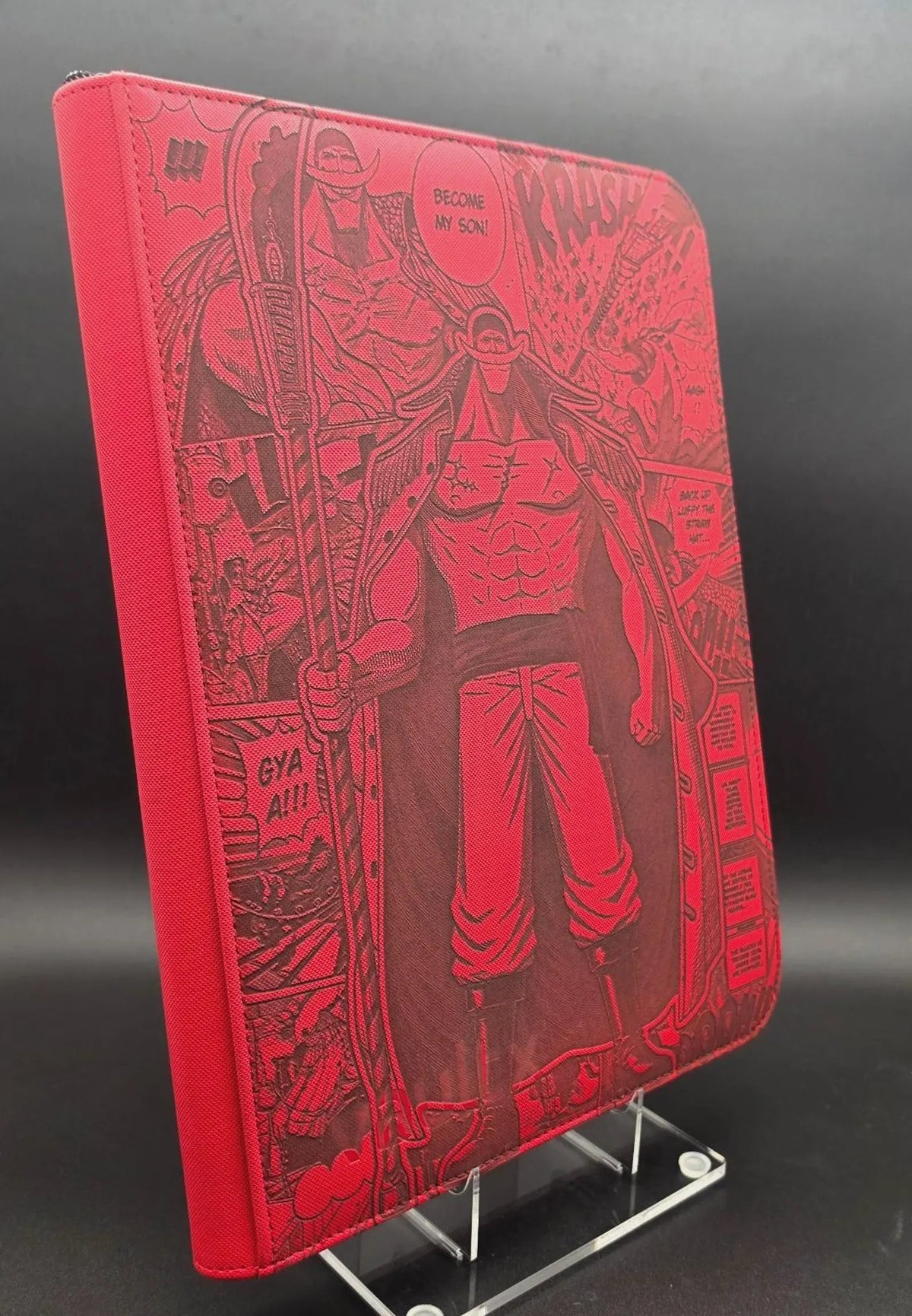 One Piece Whitebeard Engraved Binder | Luffy Zoro Nami Sanji Roger | One Piece TCG Trading Card Binder | Card Collection Album