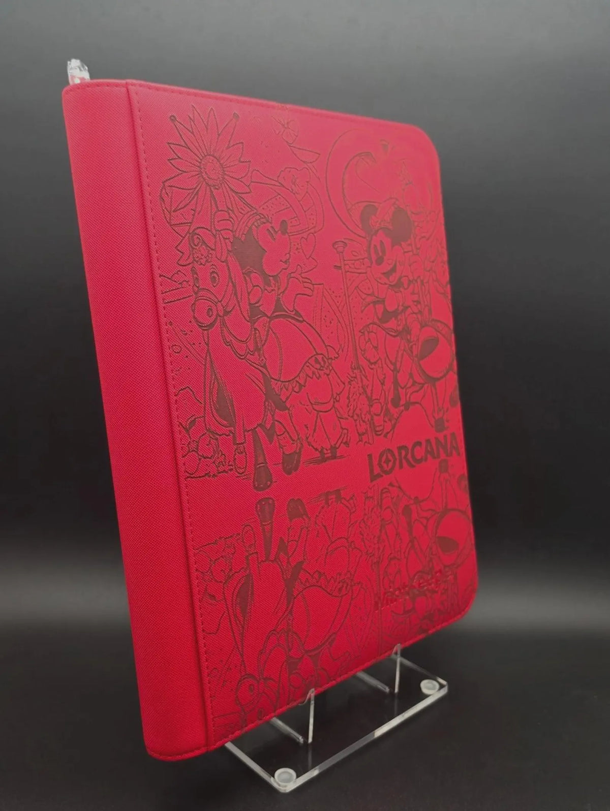 Disney Lorcana Engraved Binder | Mickey Minnie Buzz Lightyear TCG Binder | Disney Trading Card Binder | Lorcana Card Collection Album