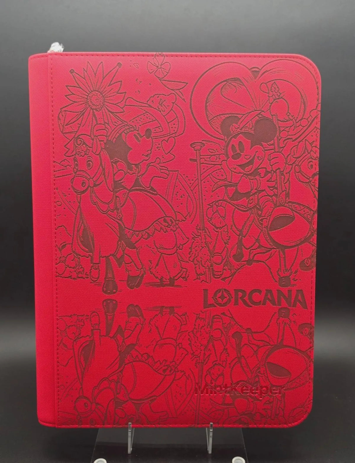 Disney Lorcana Engraved Binder | Mickey Minnie Buzz Lightyear TCG Binder | Disney Trading Card Binder | Lorcana Card Collection Album