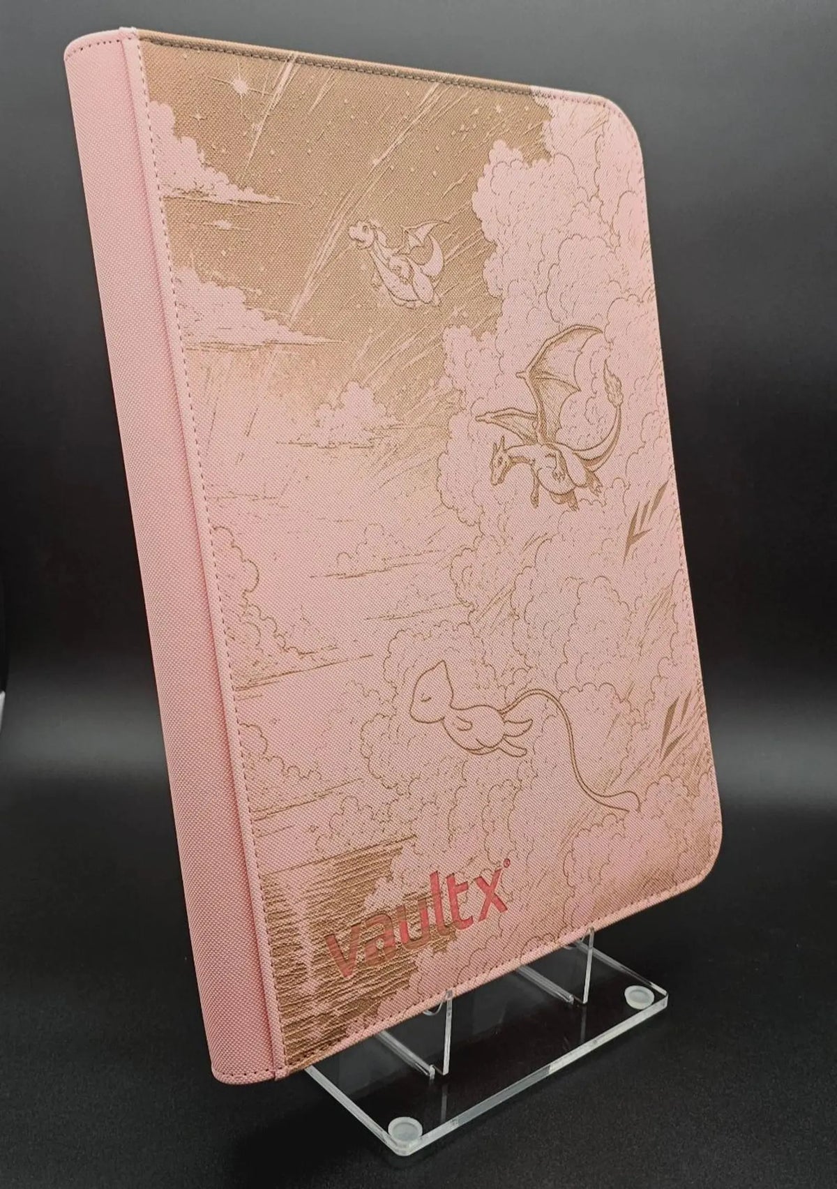 Charizard Dragonite Mew Custom Pokemon Card Binder | Laser Engraved Sky Pikachu | Personalized TCG Album Gift