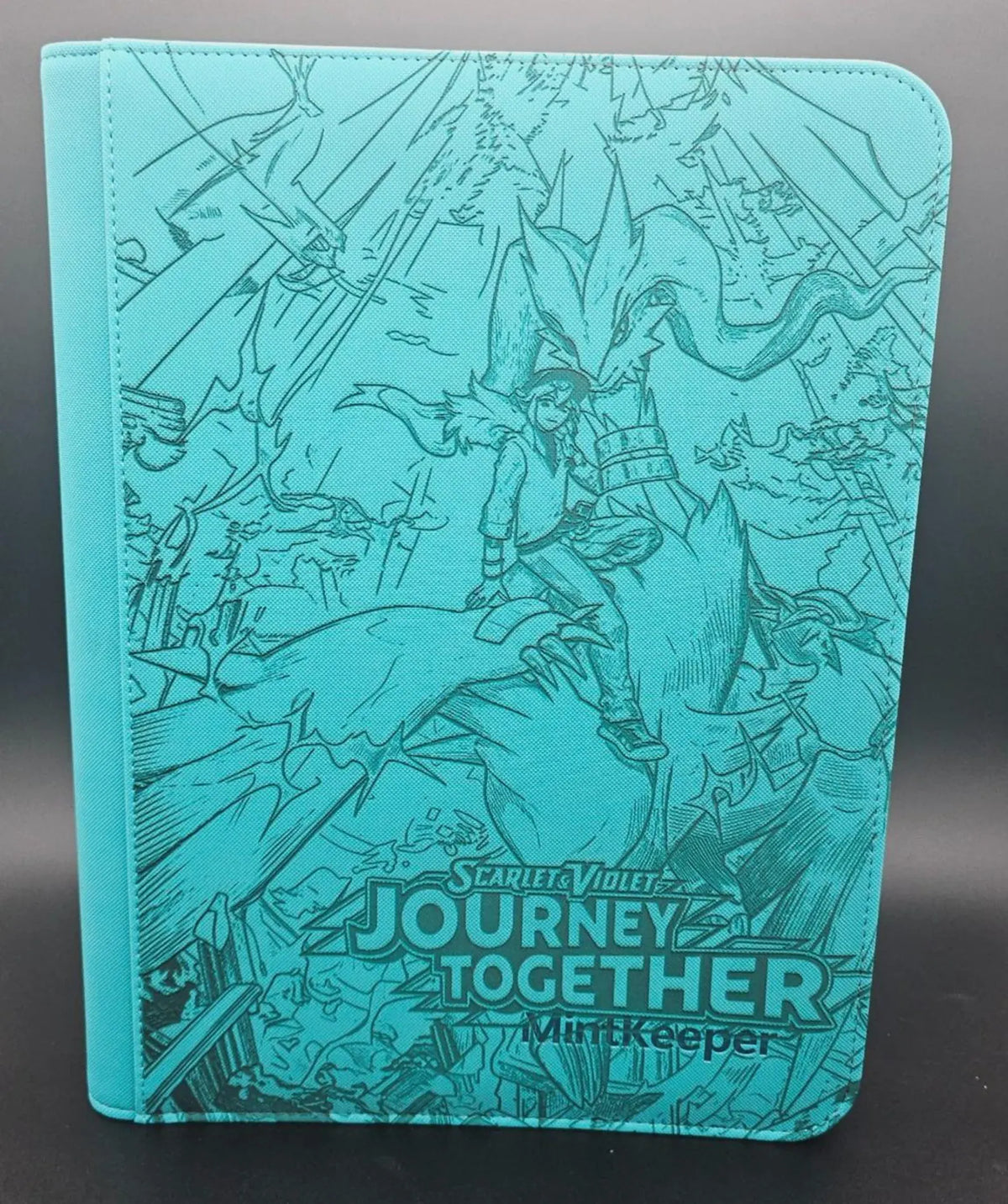 Journey Together Engraved Pokemon Binder | Pikachu Charizard Eevee | Pokemon Trading Card Binder | TCG Collection Album