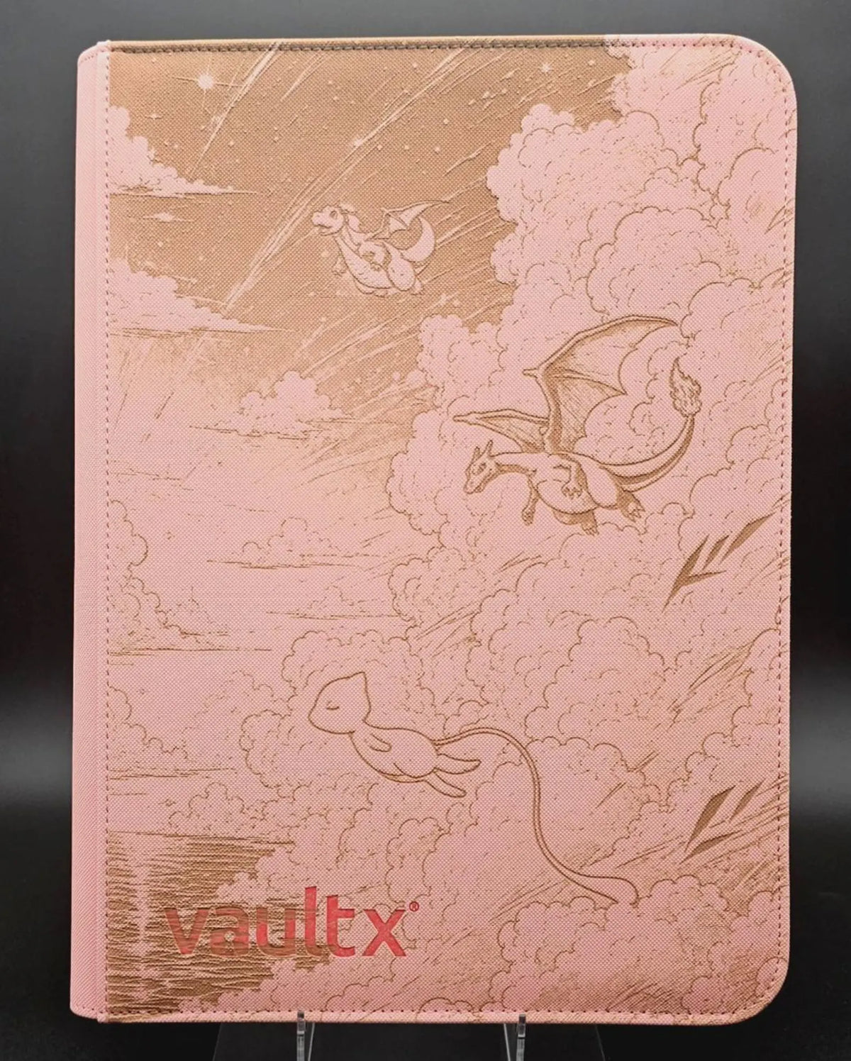 Charizard Dragonite Mew Custom Pokemon Card Binder | Laser Engraved Sky Pikachu | Personalized TCG Album Gift