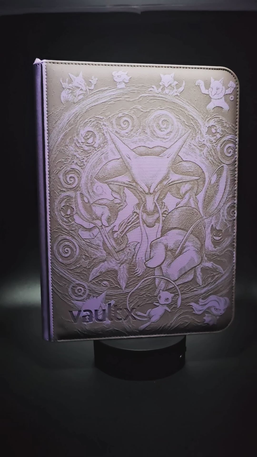 Alakazam Laser Engraved Binder Mew Gengar Misdreavus Abra Hypno Kadabra