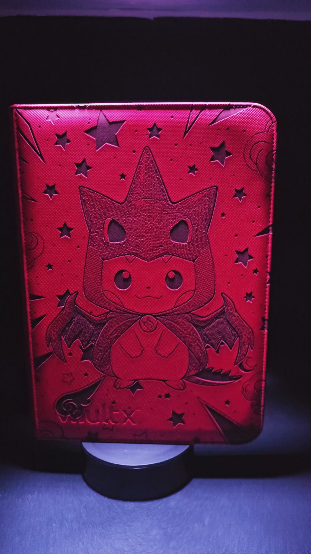 Poncho Charizard Pikachu Engraved Pokemon Binder | Squirtle Eevee | Pokemon Trading Card Binder | TCG Collection Album