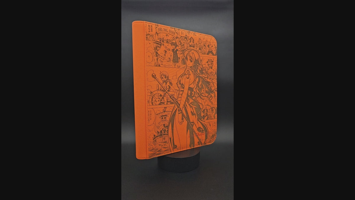 Nami Custom Engraved One Piece Binder | 9 Pocket Mintkeeper Binder | Luffy Zoro | One Piece TCG Trading Card Binder | Collection Album