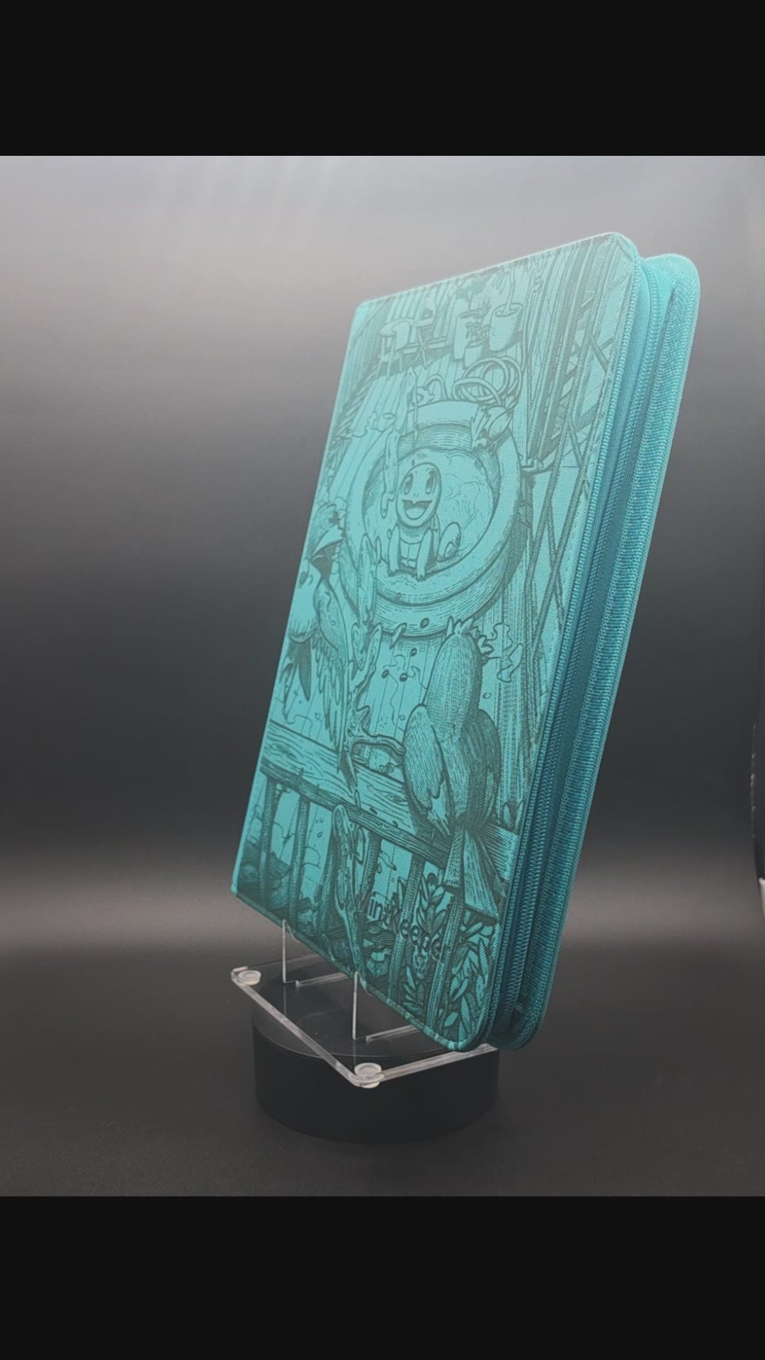 Squirtle Custom Engraved Pokemon Binder | Pikachu Pidgey | Personalized Pokemon Trading Card Binder | TCG Collection Album