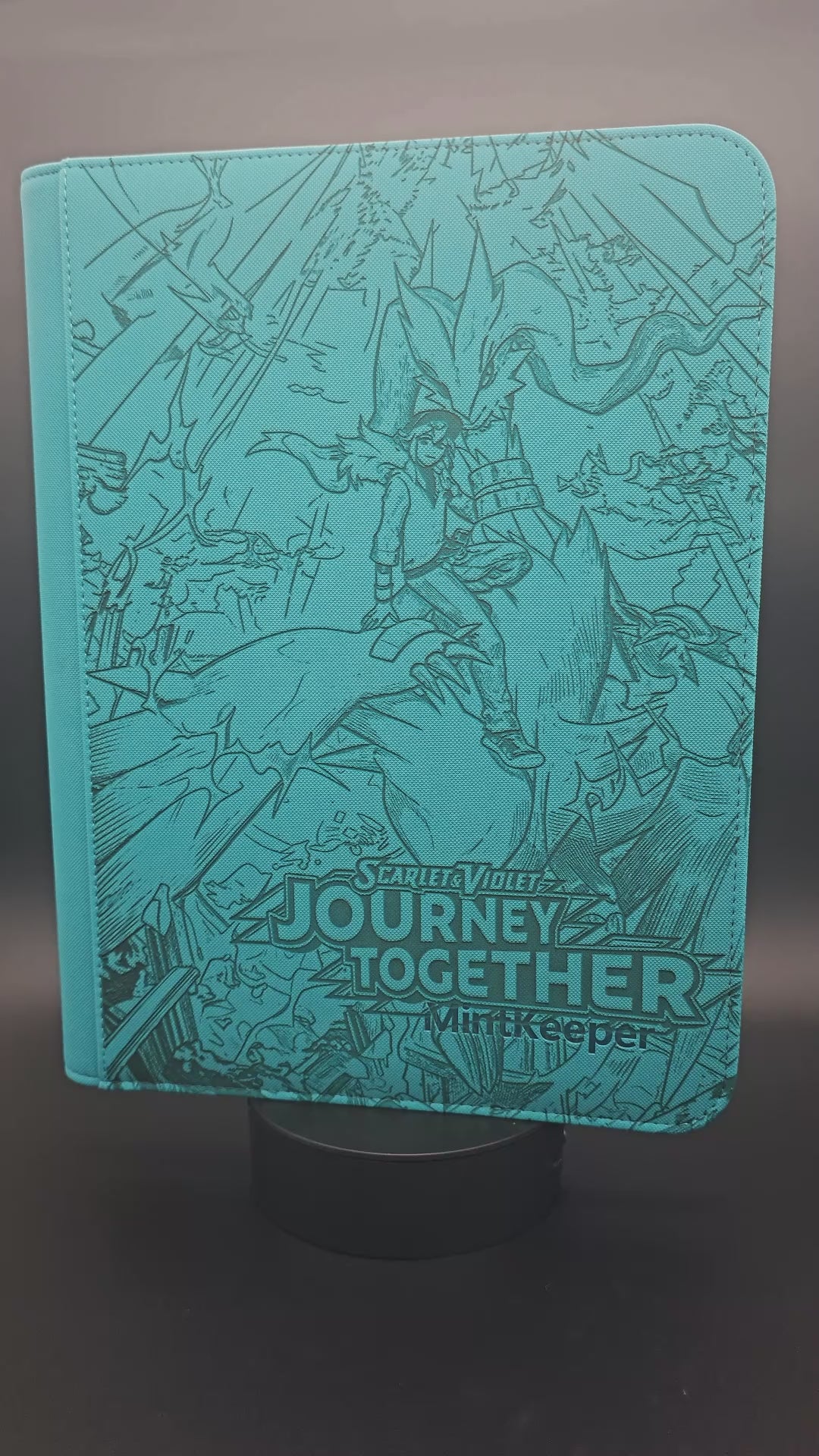 Journey Together Engraved Pokemon Binder | Pikachu Charizard Eevee | Pokemon Trading Card Binder | TCG Collection Album