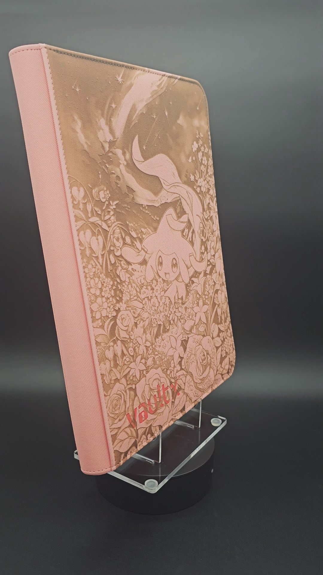 Jirachi Engraved Pokemon Binder | Wish Maker Rayquaza Deoxys | Pokemon Trading Card Binder | TCG Collection Album