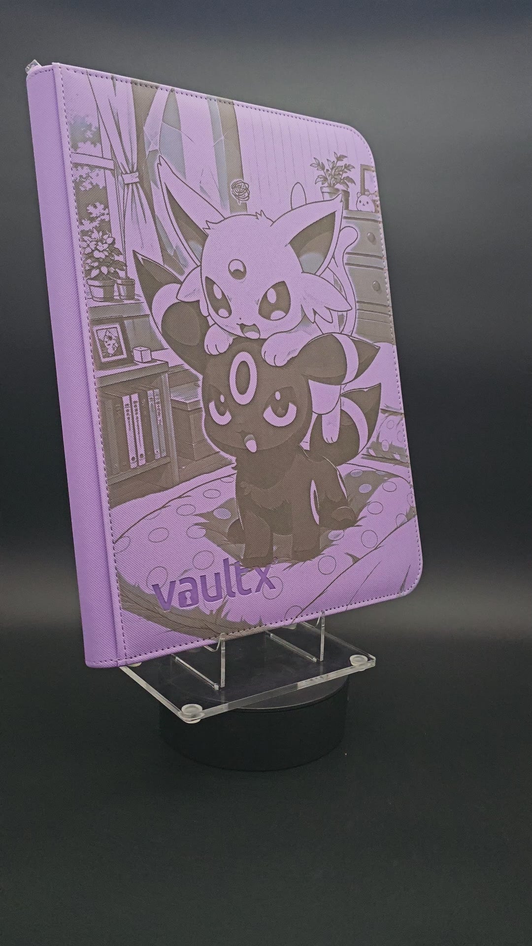 Umbreon Espeon Engraved Pokemon Binder | Pikachu Charizard | Pokemon Trading Card Binder | TCG Collection Album