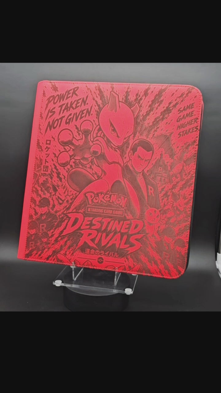 Team Rocket Destined Rivals Laser Engraved Binder Poke Cute Meowth