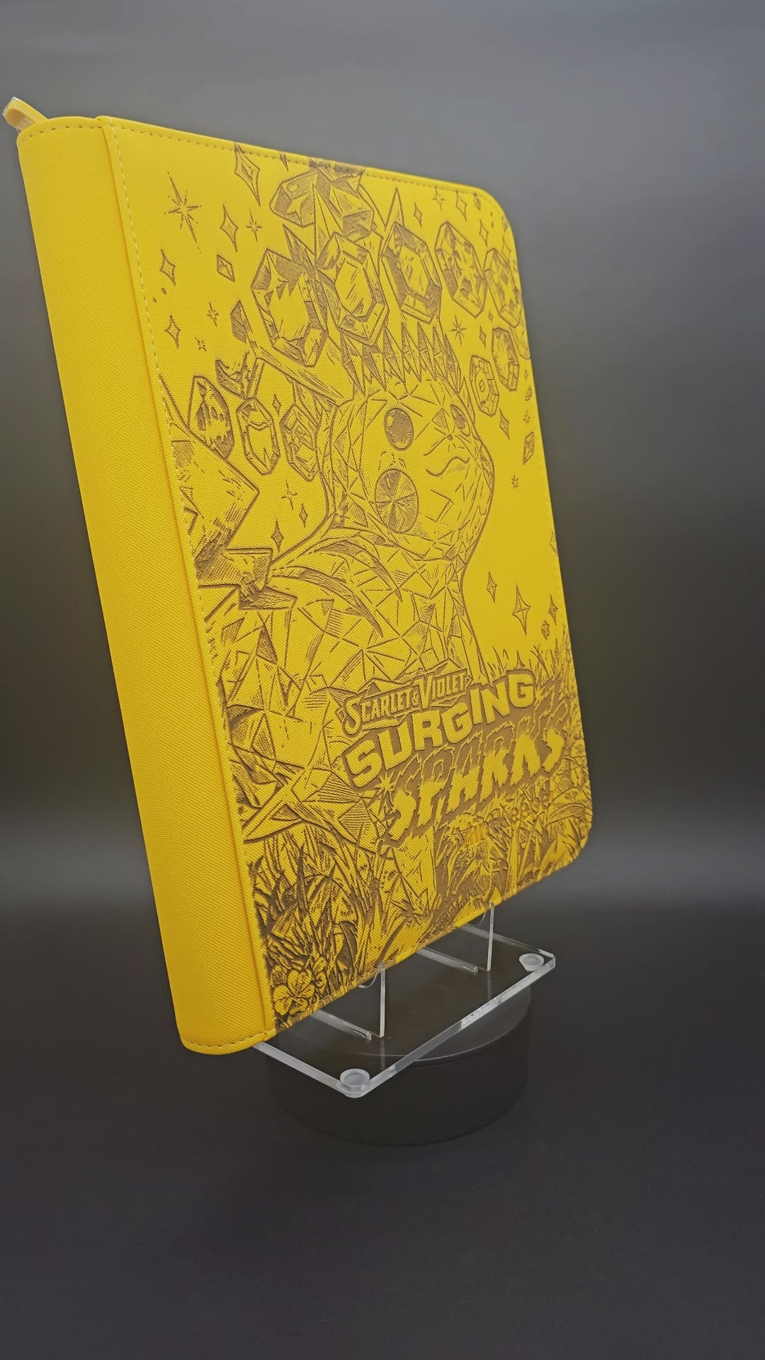 Surging Sparks Engraved Pokemon Binder | Pikachu Magneton Sylveon | Pokemon Trading Card Binder | TCG Collection Album