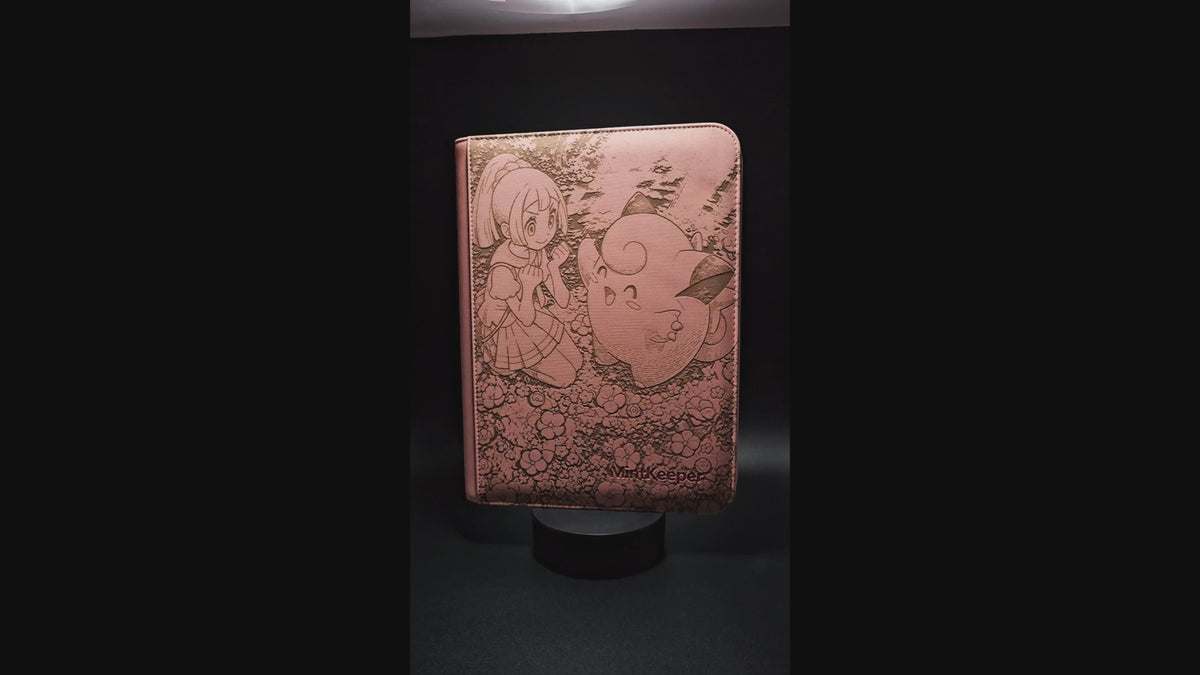 Lillie's Clefairy 184/159 Custom Engraved Pokemon Binder | Pokemon Trading Card Binder | Personalized TCG Collection Album
