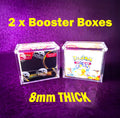 2 x 8MM Thick Pokemon Booster Box Acrylic Magnetic Display Protector Case Bulk