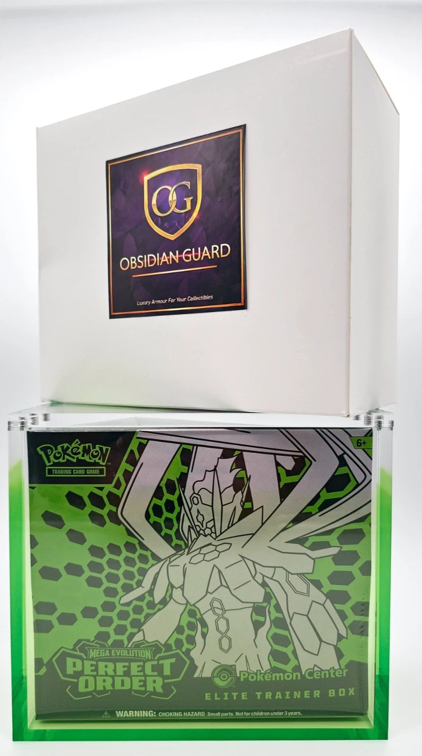 Pokemon ETB Acrylic Gradient Green 8MM Elite Trainer Box Display Protector Case